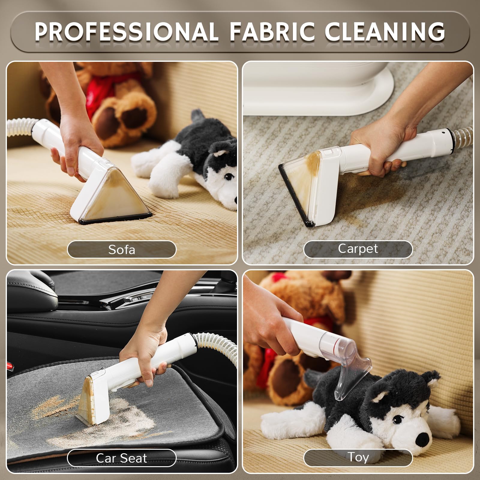 Airthereal Portable Upholstery Spot Cleaner, Instant Heating Carpet Cleaner Machine, Shampooer Machine With Self-Cleaning, 14 Kp