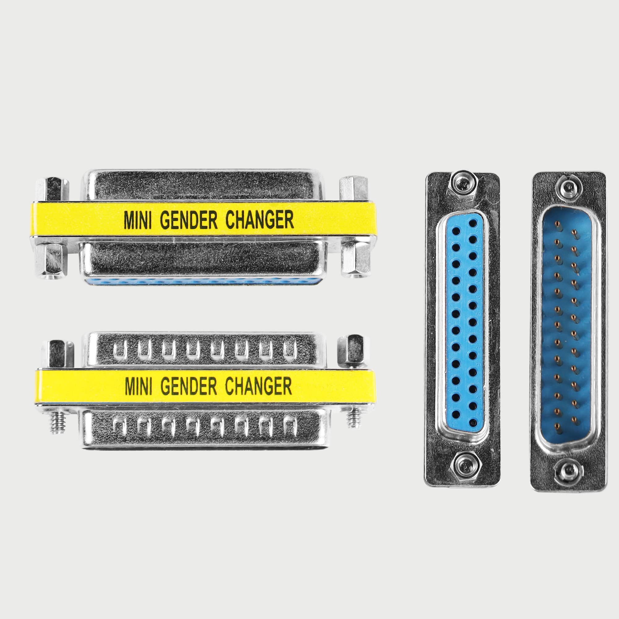 Meiriyfa Db25 25 Pin Gender Changer D Sub 25Pin Coupler Serial Cable Gender Changer Rs232 Vga Adapter Connetor For Applications Pack Of 2 (Female To Female)