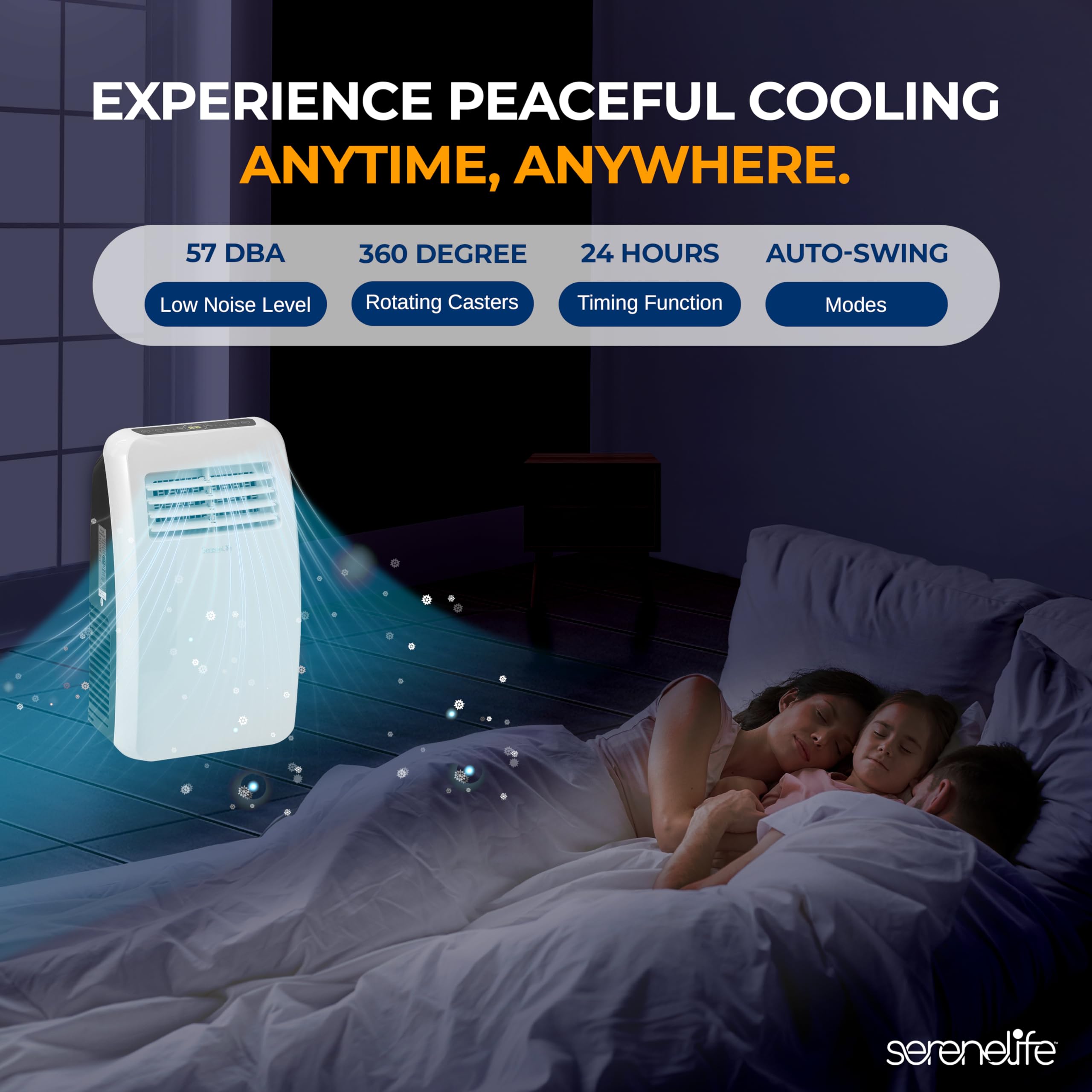 3 In 1 Portable Air Conditioner With Built In Dehumidifier Function,Fan Mode, Remote Control, Complete Window Mount Exhaust Kit