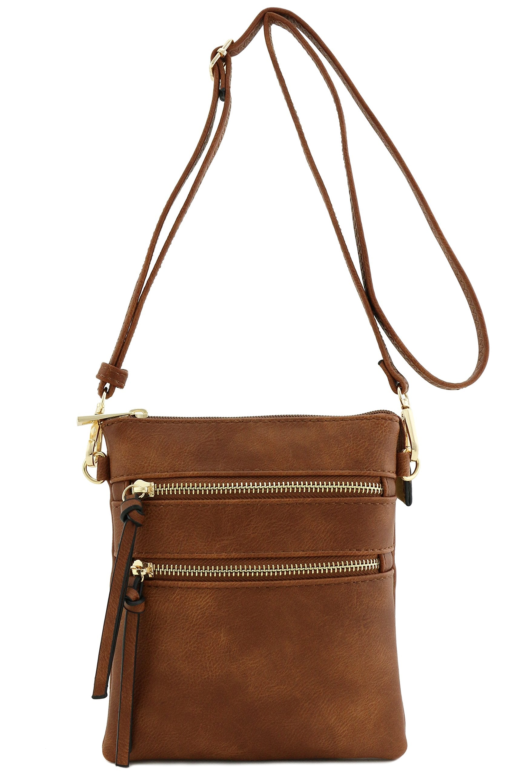 Isabelle Functional Multi Pocket Crossbody Bag (Brown)