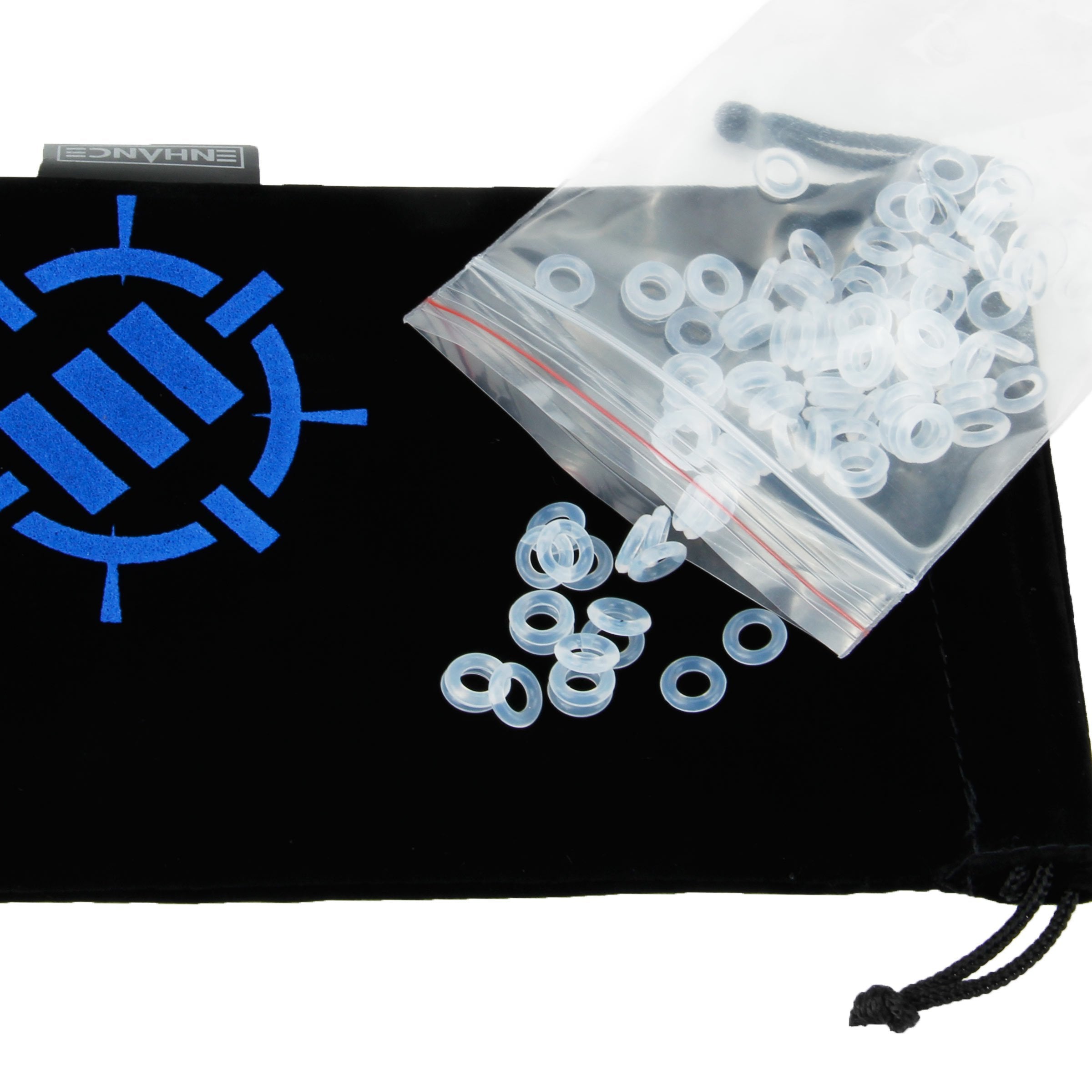 Enhance Mechanical Keyboard O Ring Ultra Quiet Switch Sound Dampeners Kit Soft 40A Clear (140Pcs), Key Cap Remover, Cleaning Bru