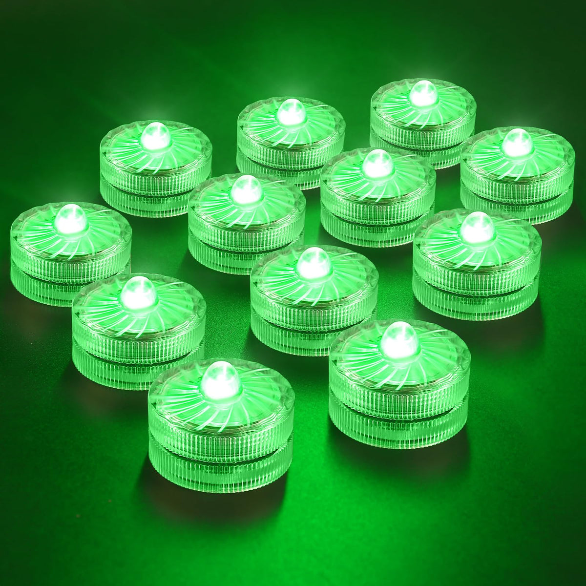 Hl Submersible Led Light,Green Small Led Light,100 Hours Waterproof Flameless Led Lights Battery Powered For Wedding Home Vase F