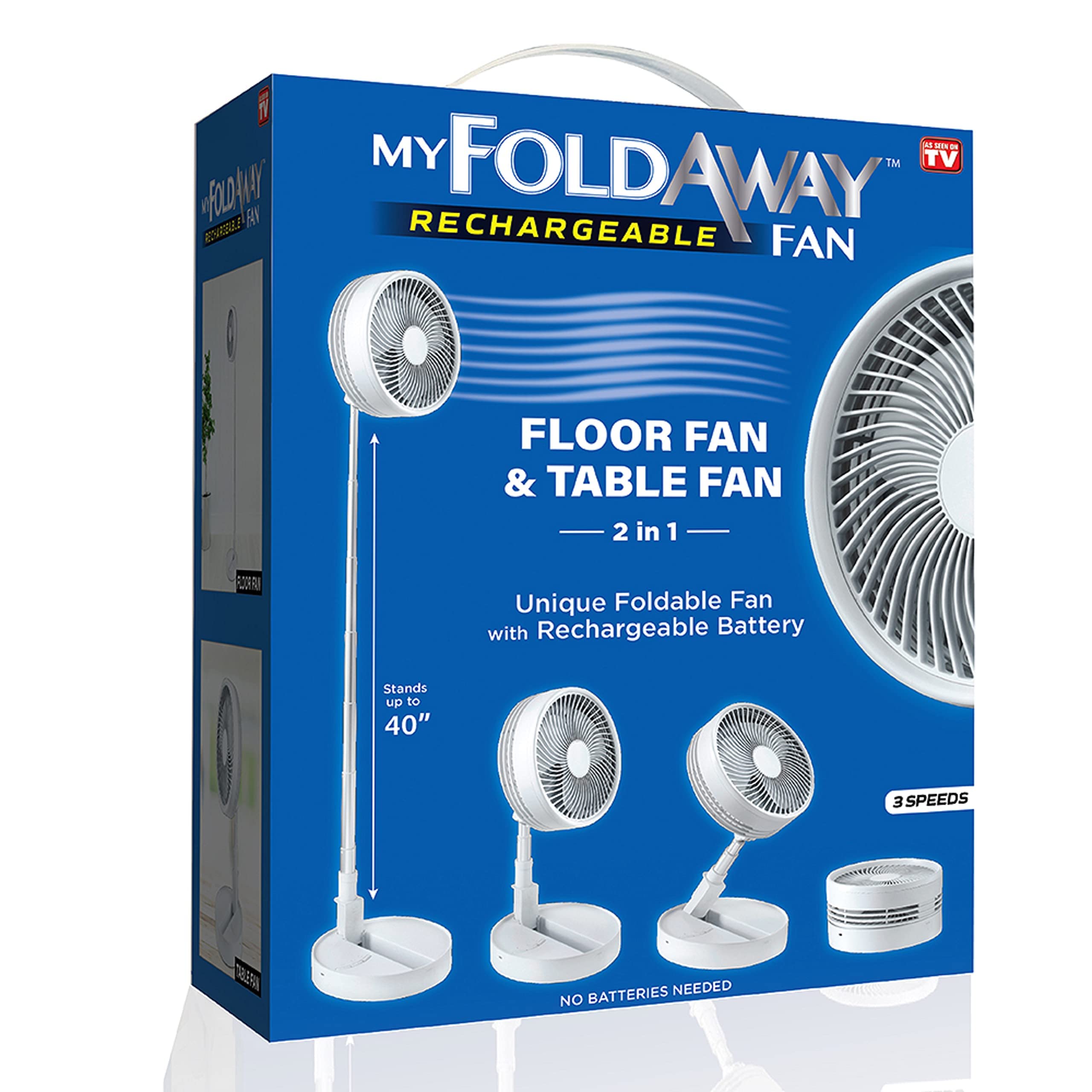 My Foldaway Rechargeable Fan Portable, Travel Fan For Sleeping, Foldable Fan Extends From 4 40    For Bedroom Desk, Portable Fan