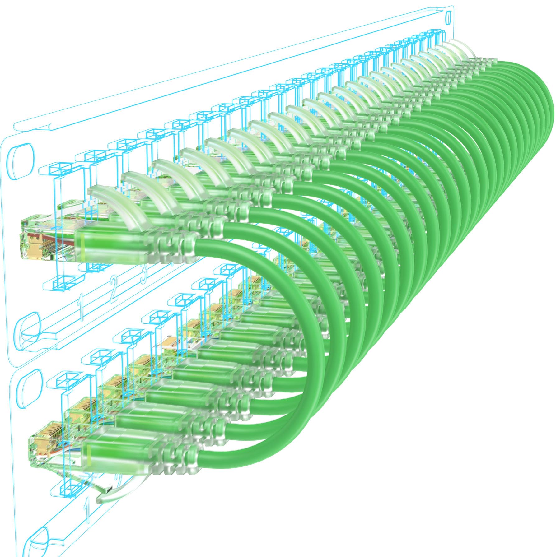 Sokqovt Cat6A Patch Cables Slim 6Ft (24 Pack), Flexible Cat6 Ethernet Patch Cable 10G 550Mhz, 28Awg Pure Copper Cat6 Patch Cable