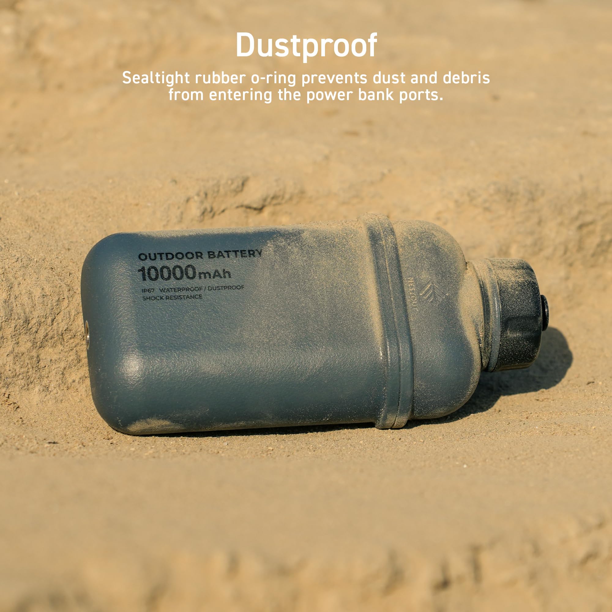 Nestout Rugged Portable Charger, 5000Mah Outdoor Battery Power Bank, 15W Usb C Fast Charging, Waterproof Ip67, Durable Shockproo