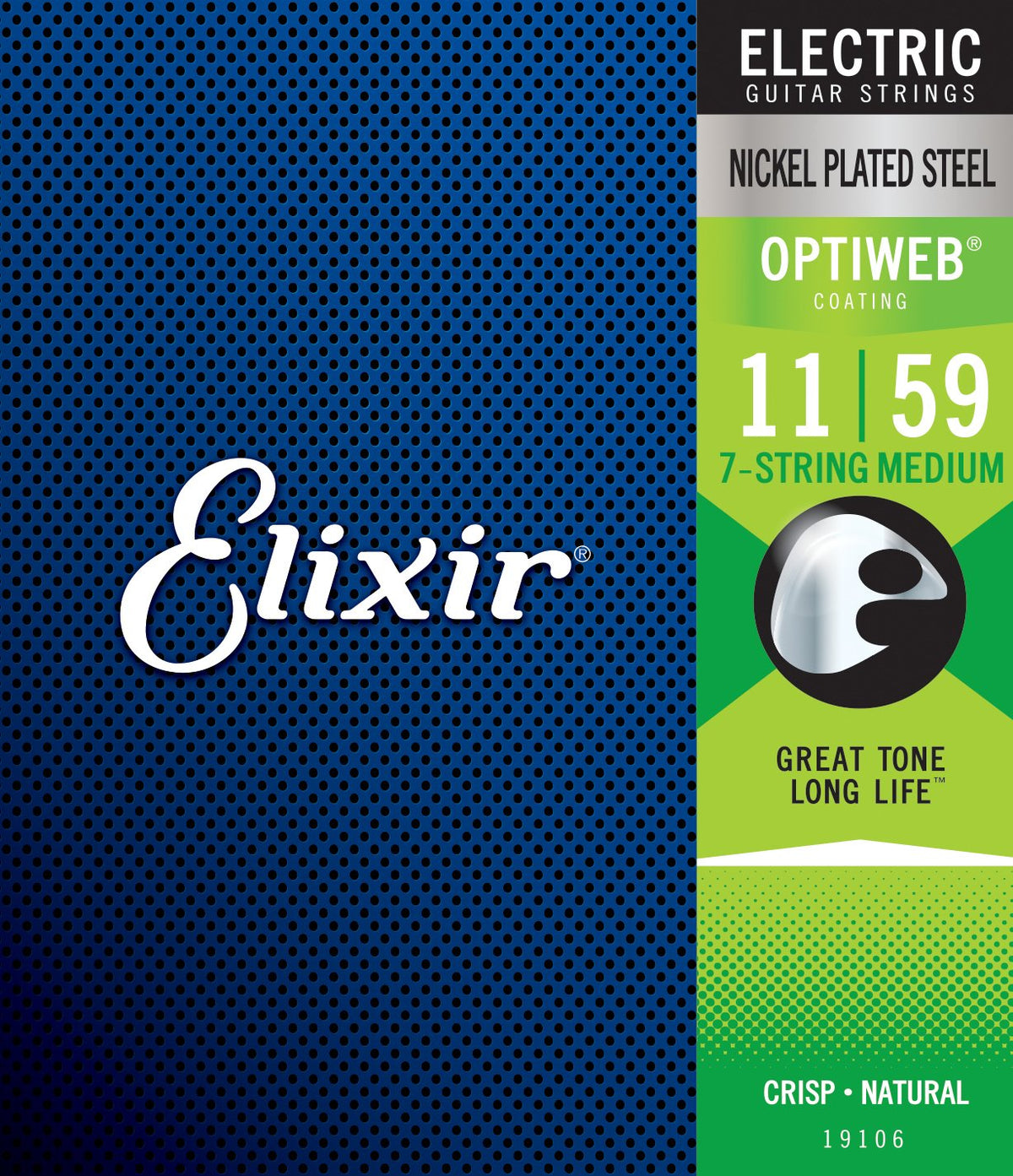 Elixir Strings 19106 7 String Electric Guitar Strings With Optiweb