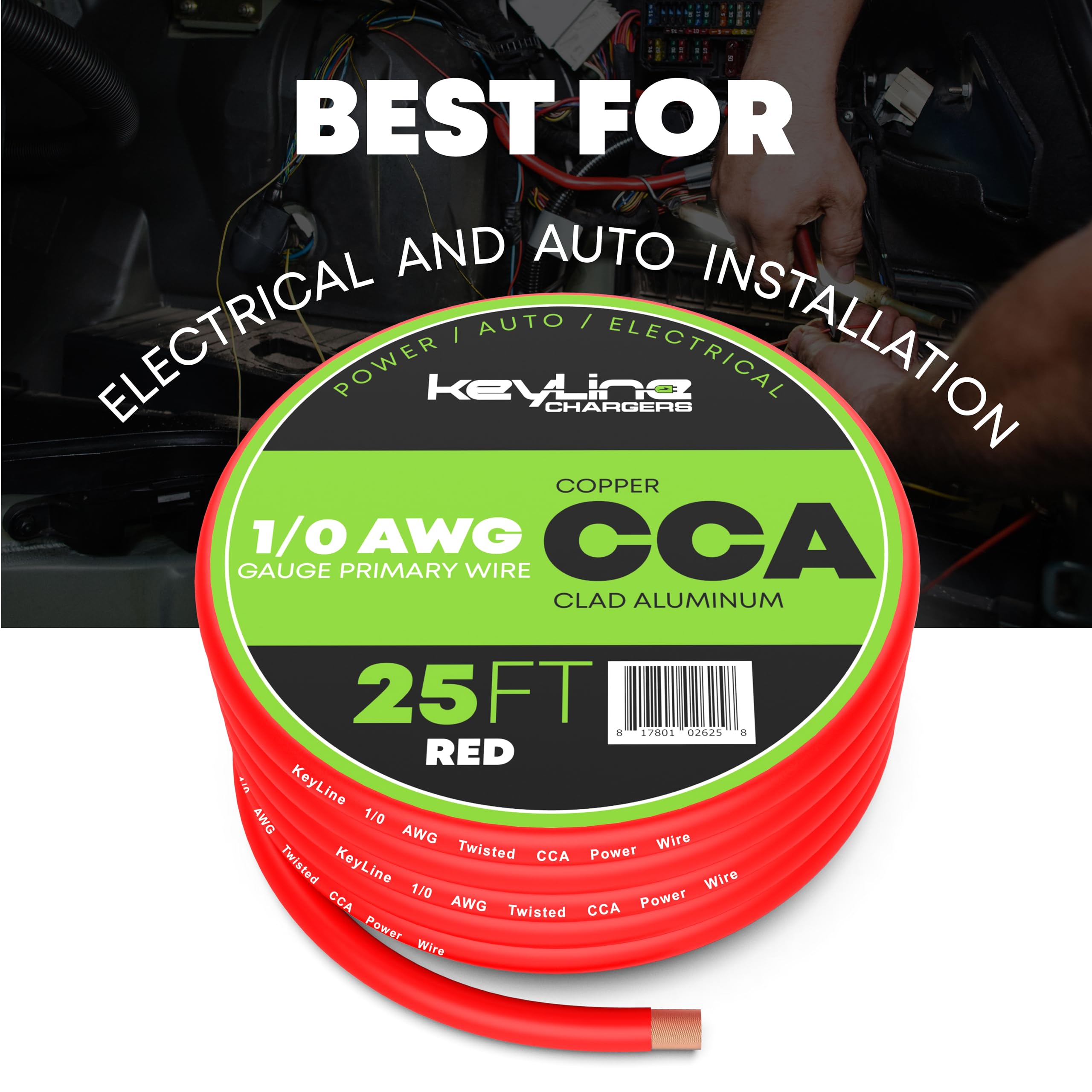 1/0 Gauge Wire   25Ft Red | 1/0 Gauge Amp Wire, Battery Cable, Marine Speaker Wire, Solar Cables For Rv Trailer, Car Audio Speak