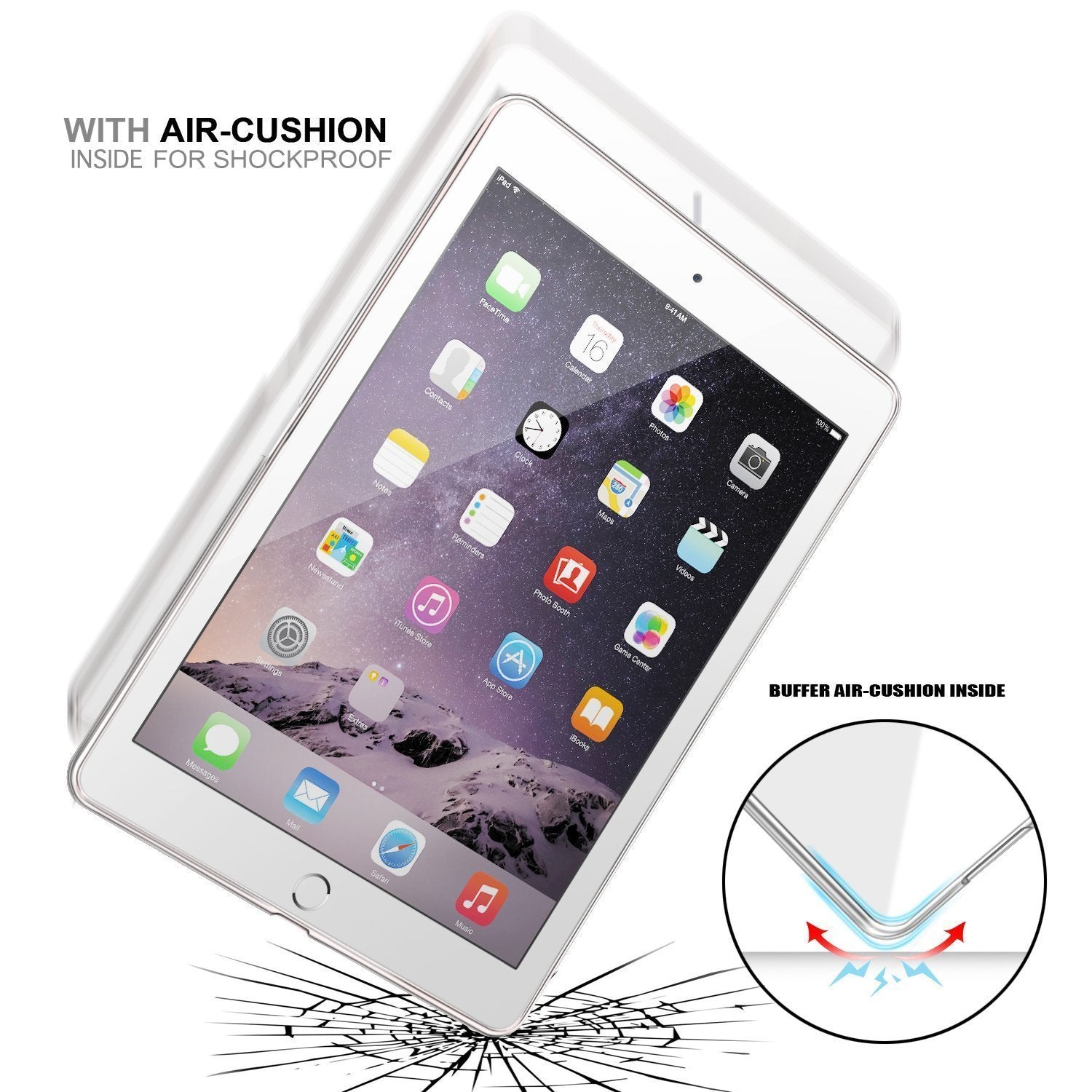 Asgens Ipad Pro 9.7 Inch(2016) Case,Transparent Slim Silicon Soft Tpu Tablet Computer Case (Clear)