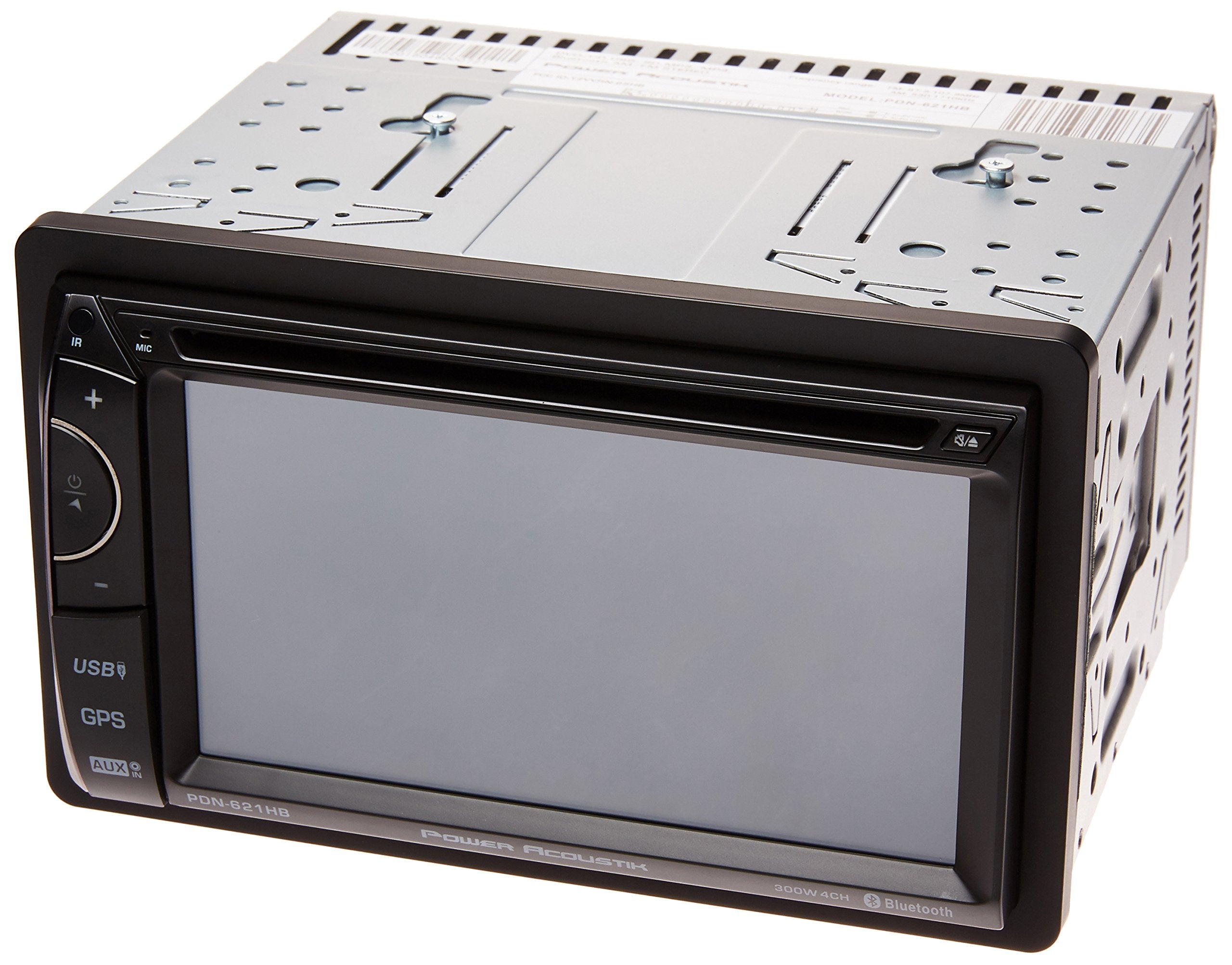 Power Acoustik PDN-621HB Double DIN DVD/CD/AM/FM/MP3/MP4 Bluetooth Navigation Receiver with 6.2'' LCD Touchscreen