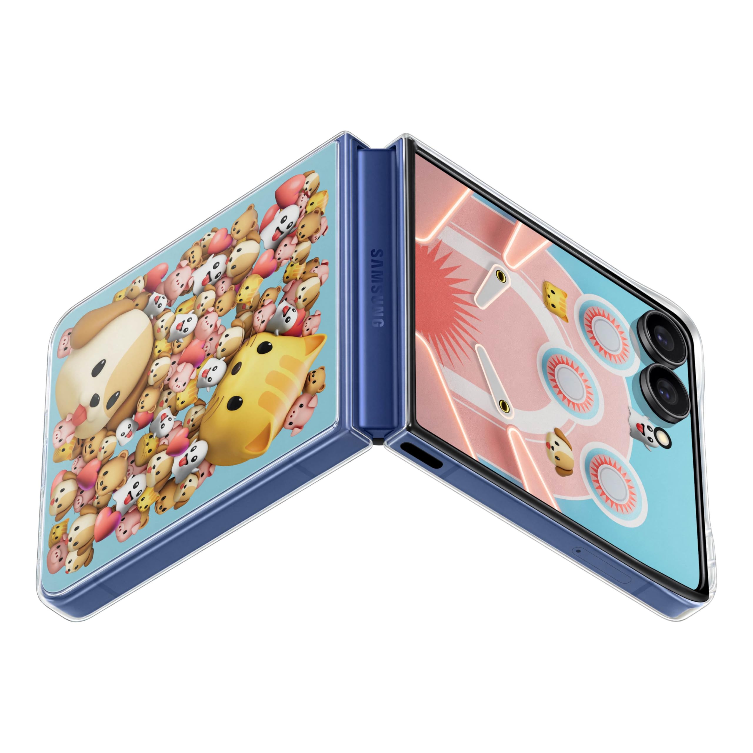 Samsung Galaxy Z Flip7 Flipsuit Phone Case, Protective Cover, Interchangeable Card, Led Lights, Customizable Designs, Us Version