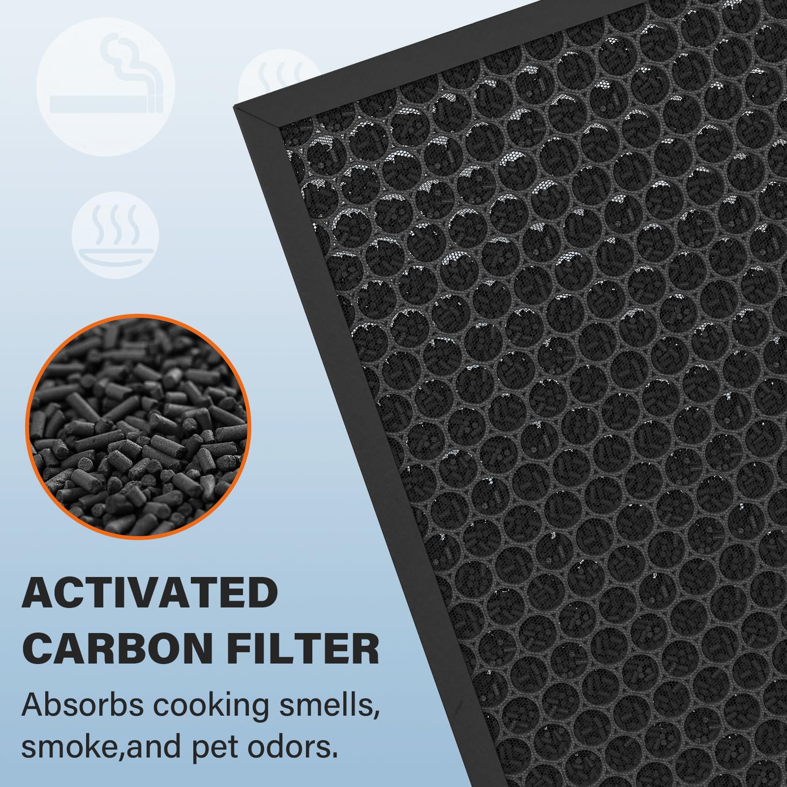 Air400 Filter Replacement For Bissell Air400, 2 True Hepa And 2 Carbon Filter With 8 Pre Filter, Compared To Part #2521,2520,336