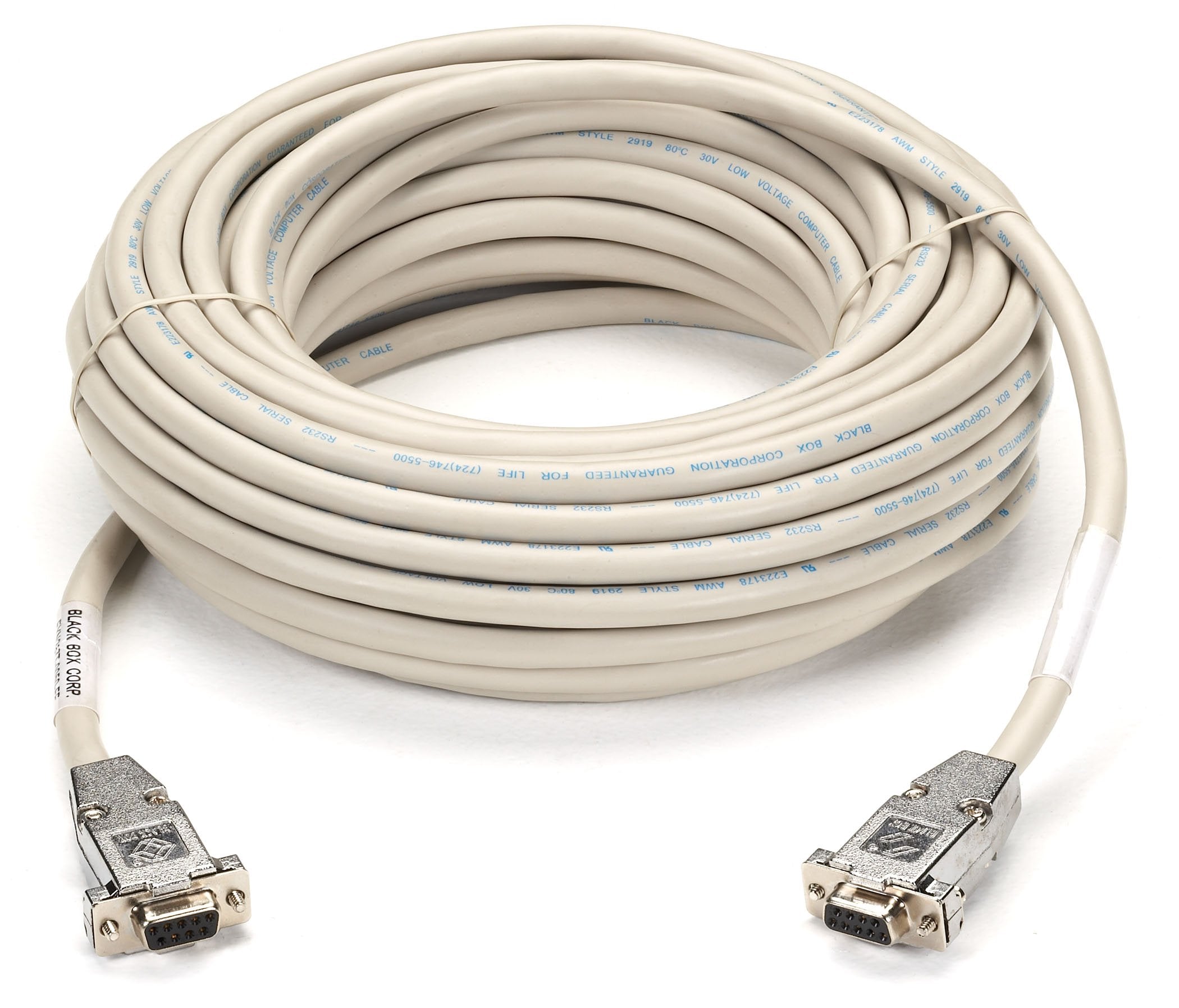 Black Box Db9 Serial Null Modem Cable, Db9 Female/Db9 Female, 50 Ft. (15.2 M)