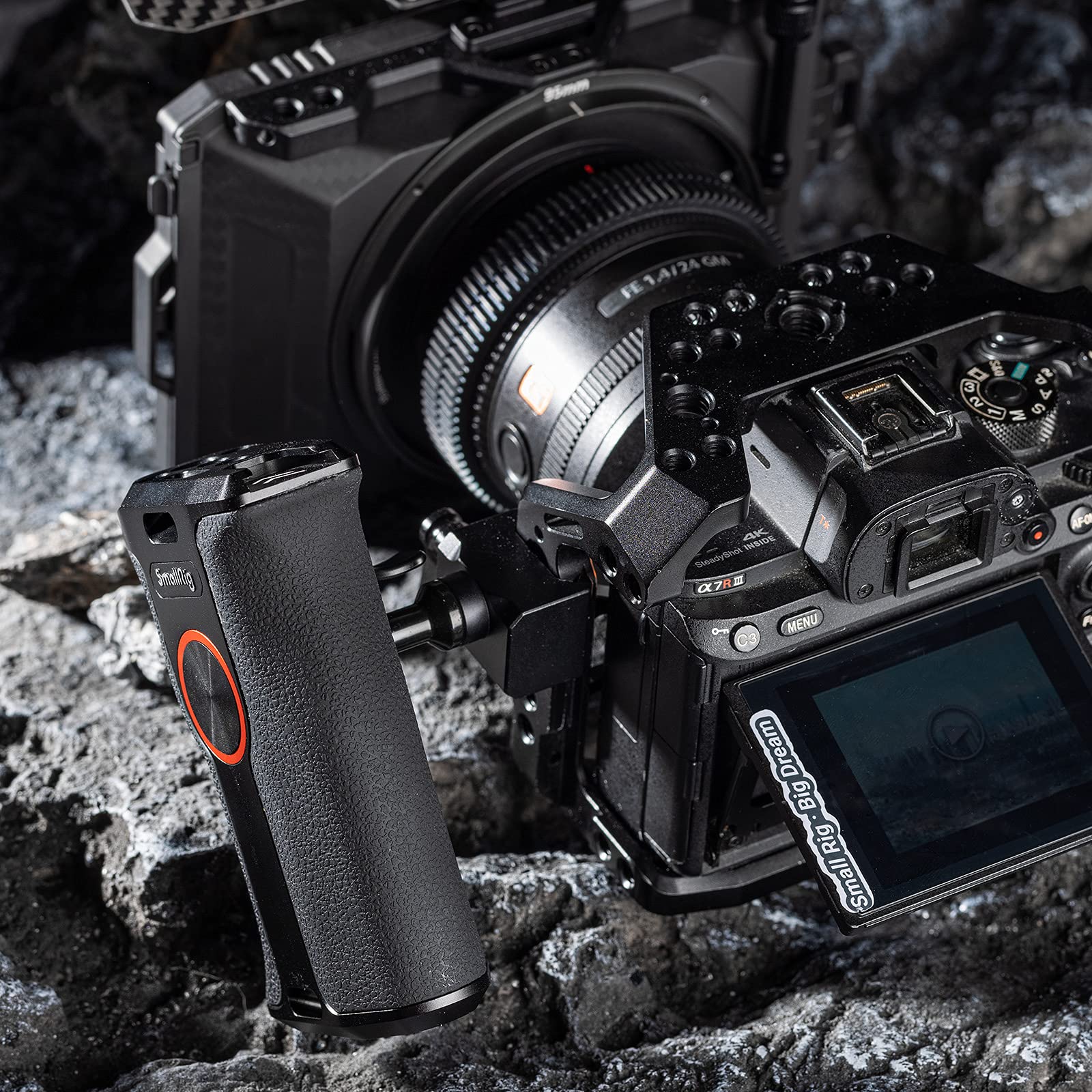 Smallrig Push-Button Rotating Nato Handle, Quick Release Handgrip For Dlsr Camera Cage Kit, W/Built-In Nato Rail, Left Side - 32