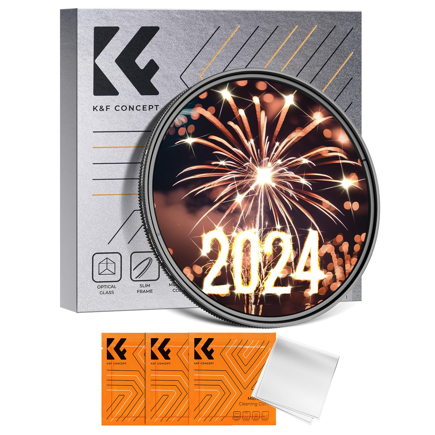 K&F Concept 49Mm Variable Star Filter Cross Screen Starburst Filter 4, 8 Points  18 Layer Coating Ultra Slim Optical Glas Camera