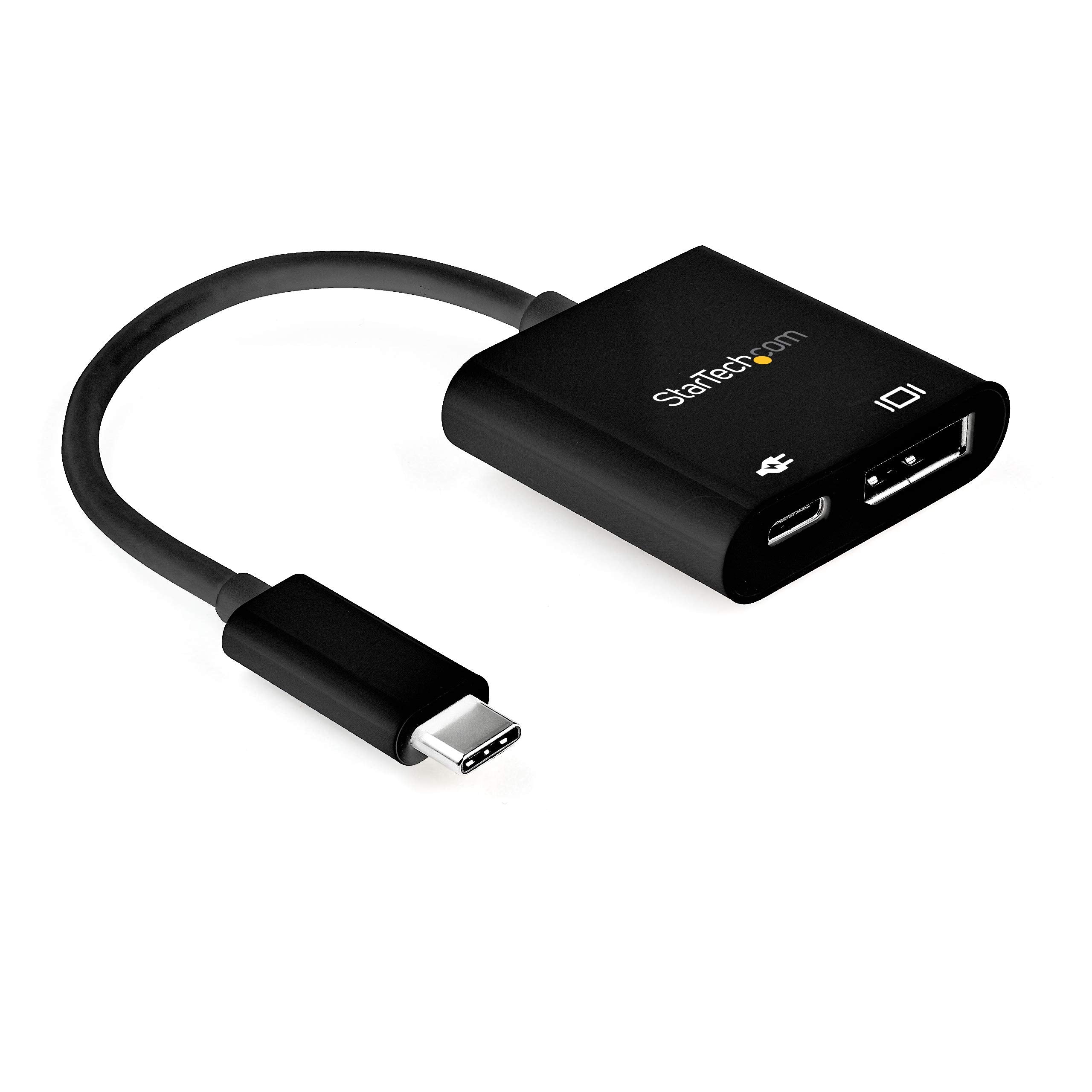 Startech.Com Usb C To Displayport Adapter With Power Delivery   8K 60Hz /4K 120Hz Usb Type C To Dp 1.4 Video Converter W/ 60W Pd