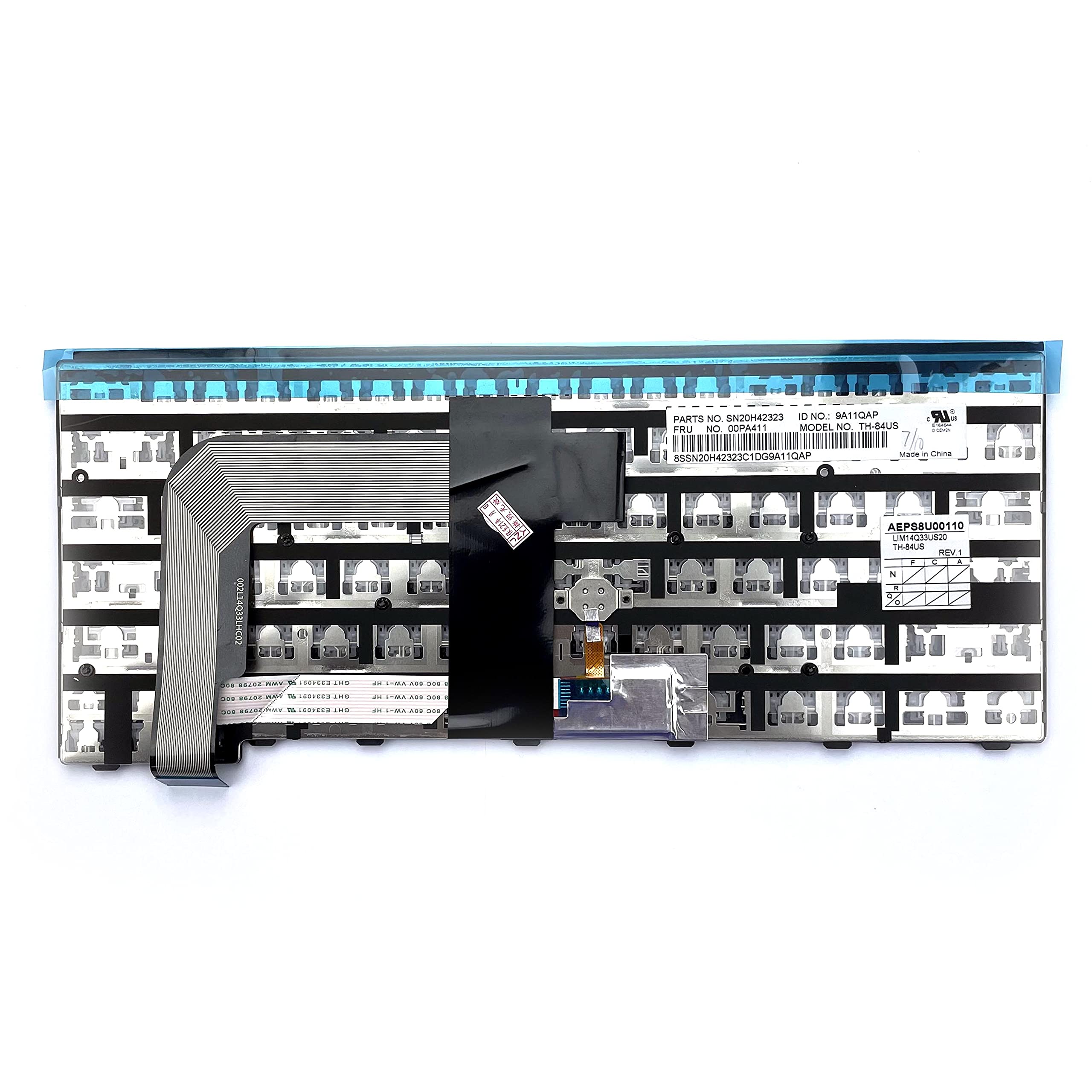 Bestparts Us Layout Laptop Keyboard Non Backlit Replacement For Lenovo Thinkpad T460S T470S (Not Fit T460 T460P ;T470 T470P) 00P