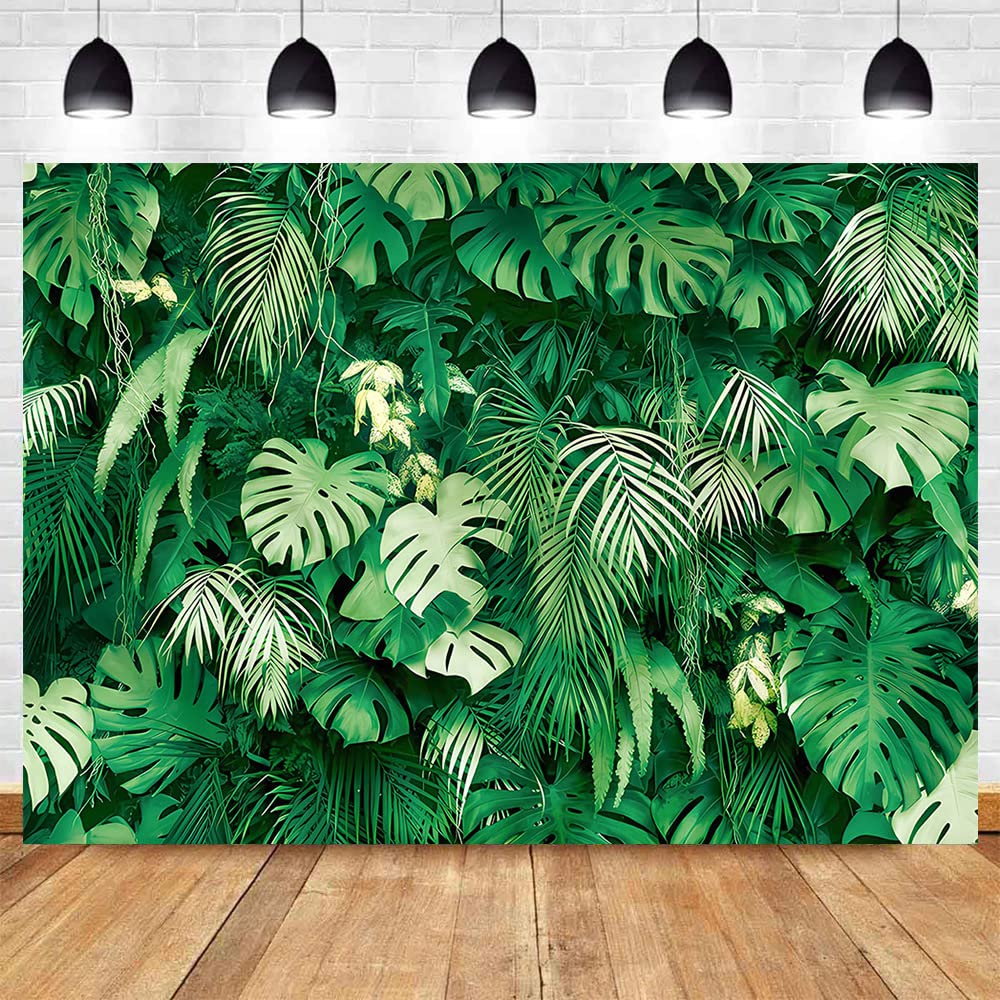 Maqtt 8X6Ft Jungle Palm Wildlife Park Plant Photo Photography Background Outdoor Friends Party Tropical Backdrop Family Party Ba
