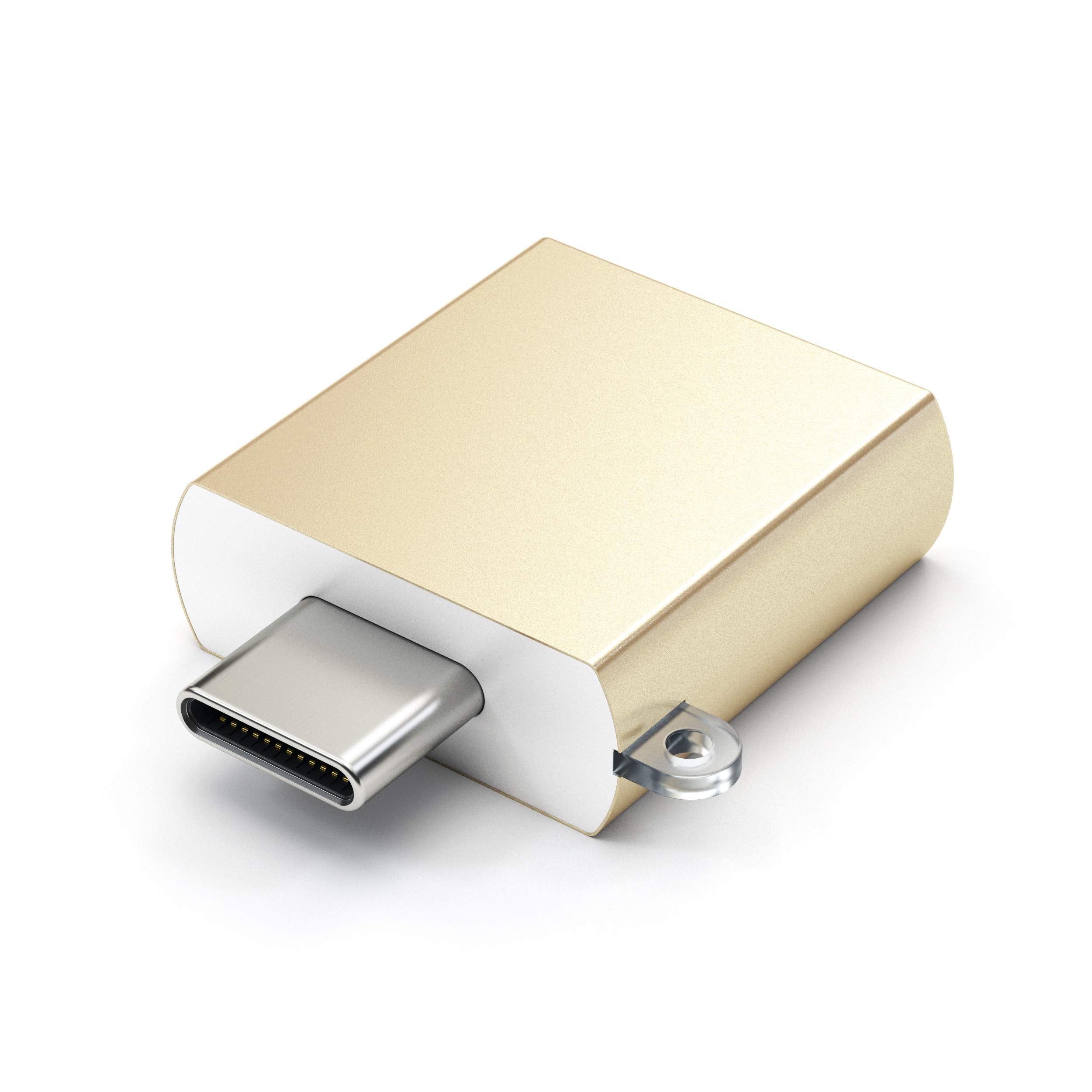 Satechi Usb C To Usb A Adapter, Usb C Male To Usb A 3.0 Female Connector, Usbc To Usba Converter, Compatible With Macbook Pro/Air, Ipad Pro/Air/Mini, For Type C Laptops, Tablets, Phones (Gold)