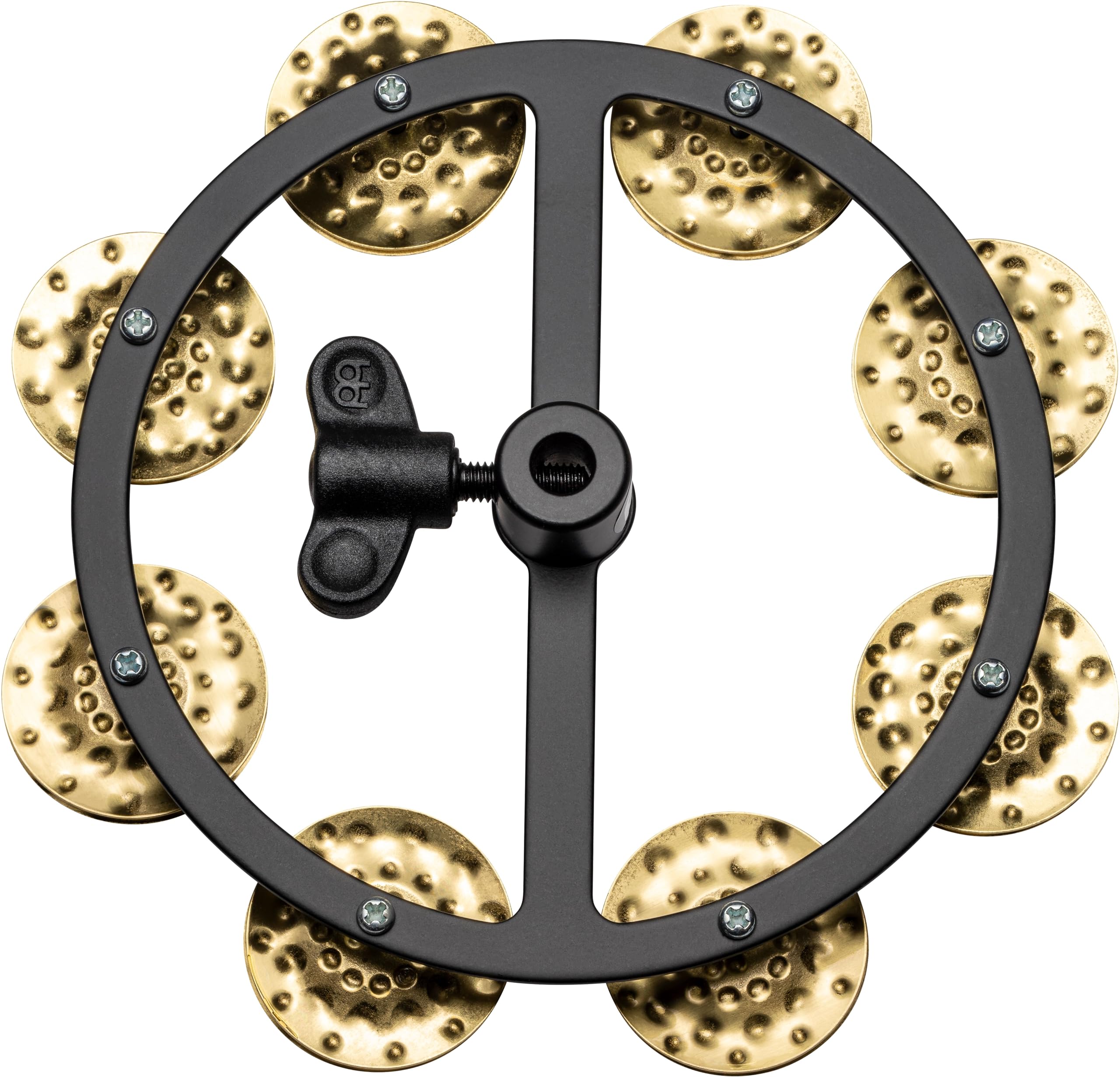 Meinl Percussion Headliner Series Hihat Tambourine Jingle Effect, Hammered Solid Brass � Not Made In China � Mountable On Any Pull Rod, 2 Year Warranty (Hthh1B Bk)