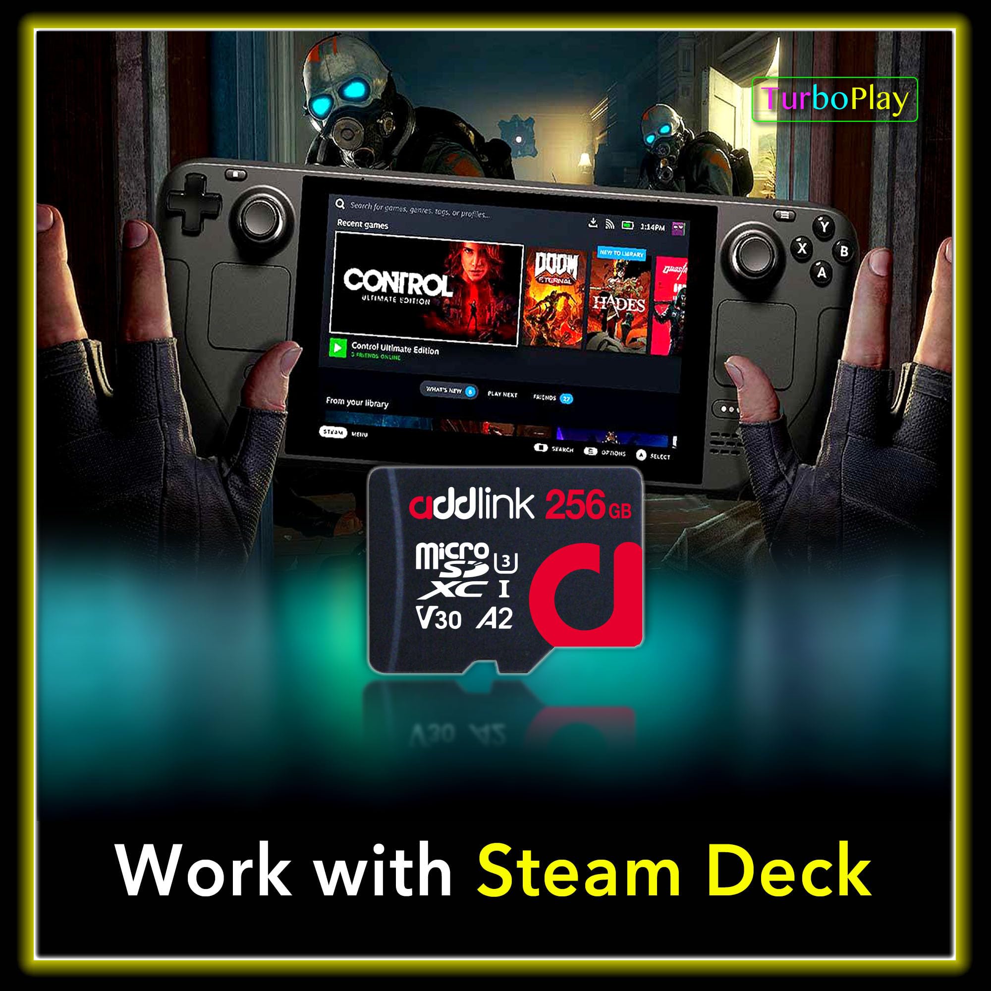 Addlink Gaming Microsdxc 256Gb 2 Pack + Adapter Uhs 1 U3 V30 C10 4K A2, Up To 100Mb/S, Storage Design For Nintendo Switch, Rog A