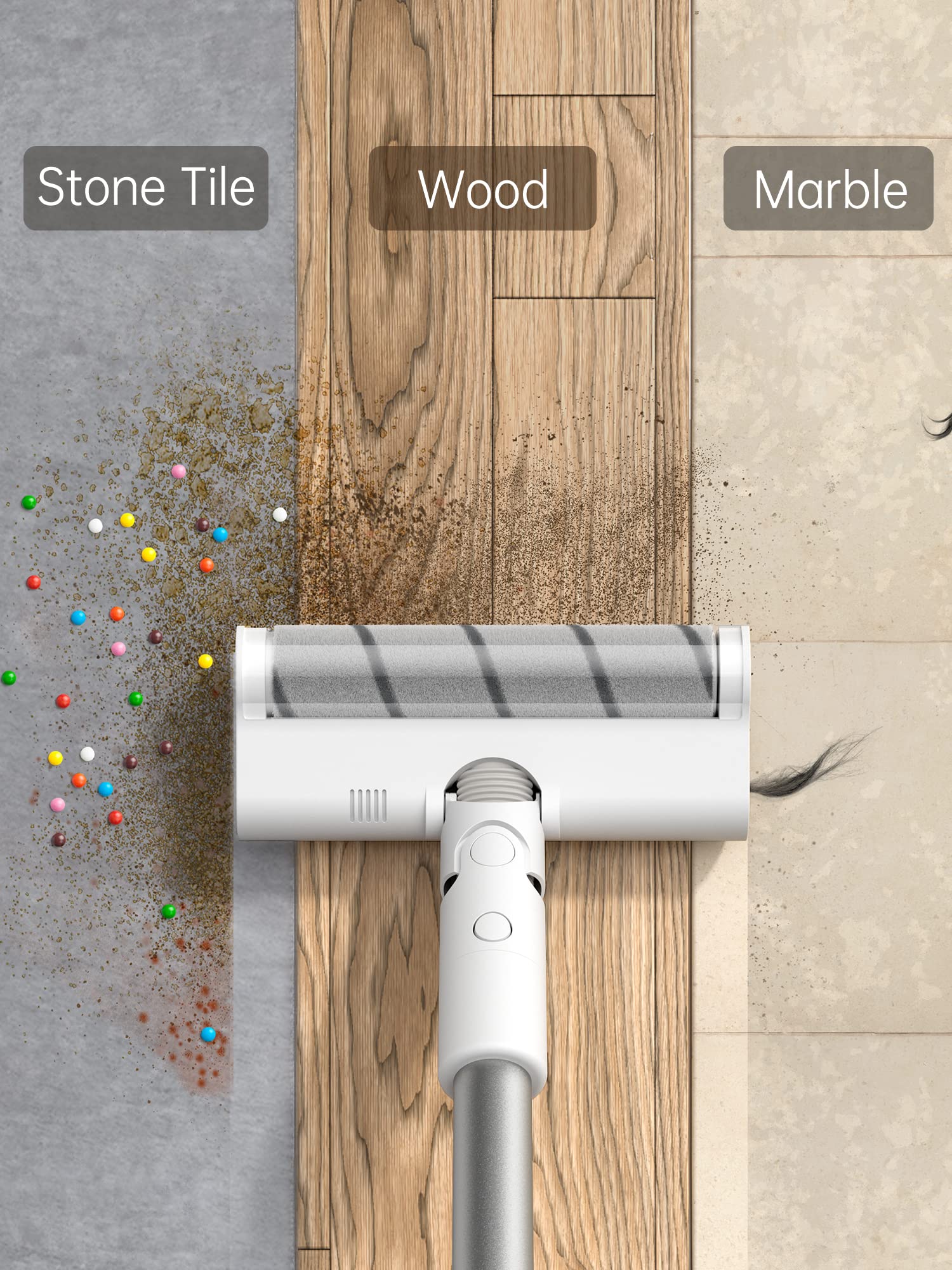 Dreame Soft Roller Power Brush For T10 Cordless Vacuum Cleaner, Ideal For Indoor Hard Floor & Hard Surface