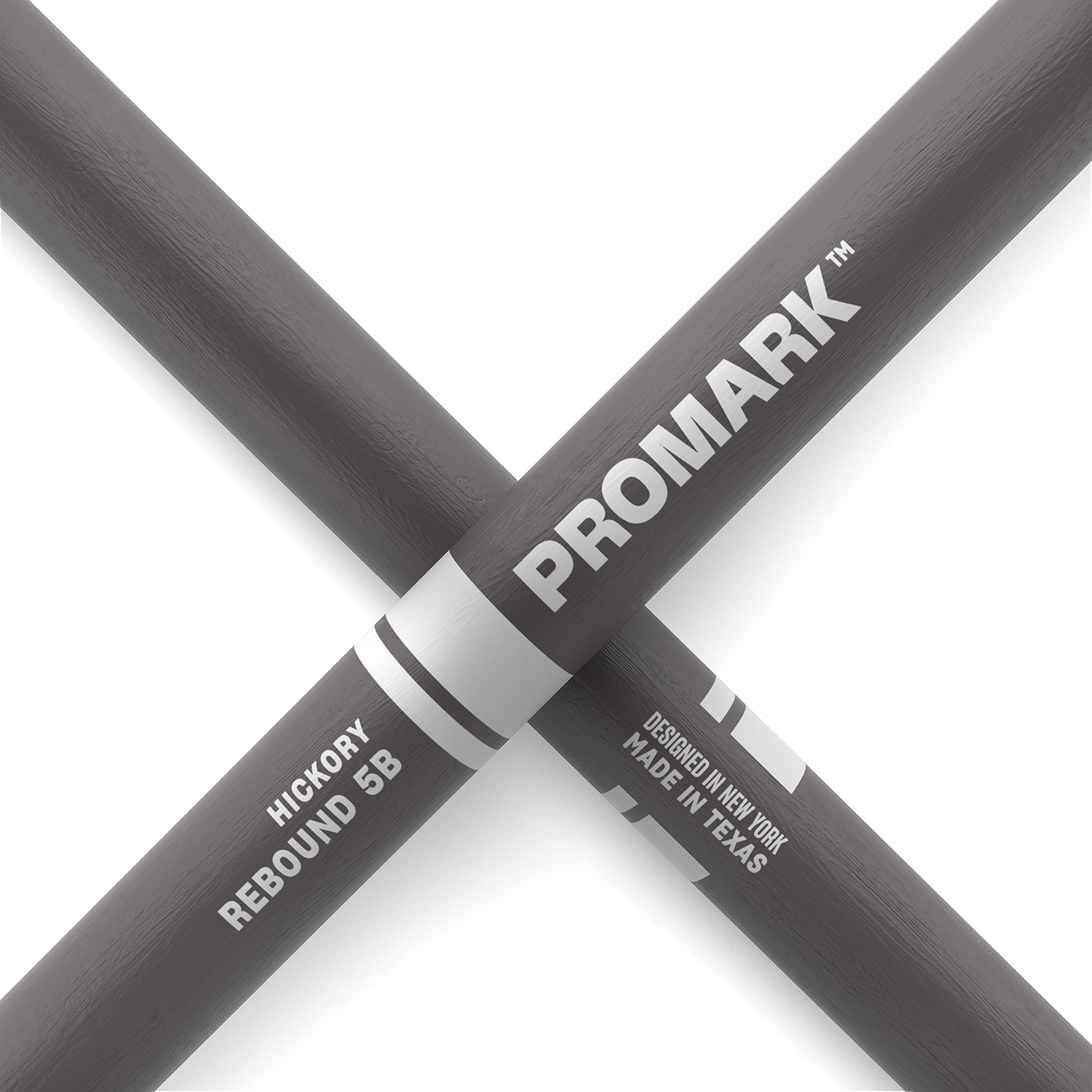 Promark American Hickory Rebound 5B Drumsticks, Acorn Tip, Gray   Single Pair