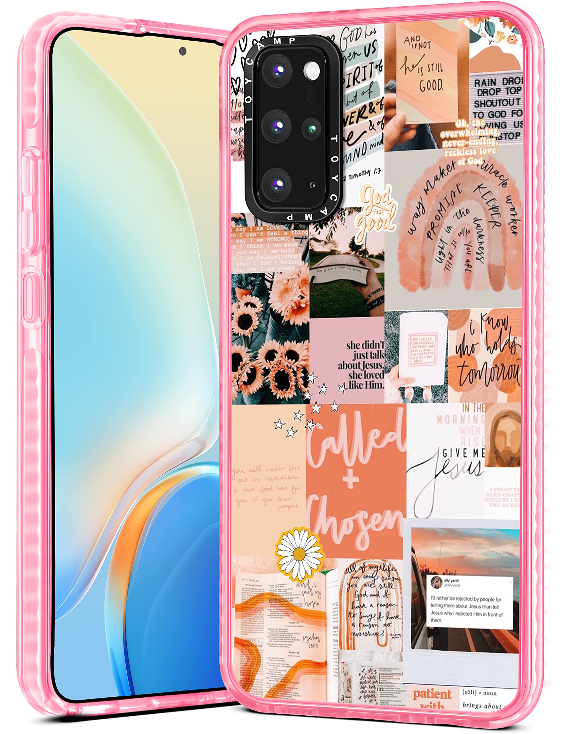 Toycamp For Samsung Galaxy S20 Plus Case For Women, Vintage Collage Art Design, Girls Teens Cute Print Case, (6.7 Inch), Pink