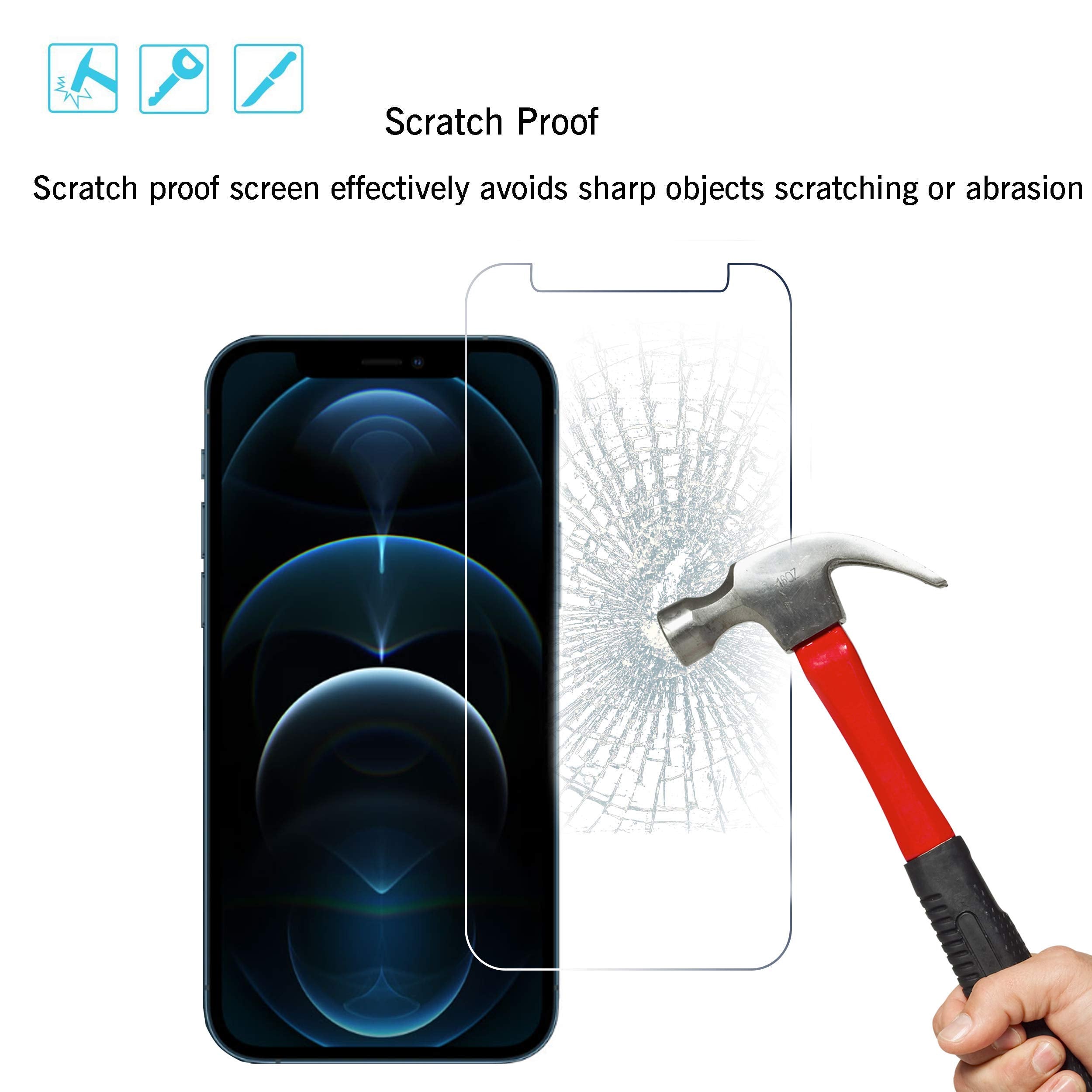 Ailun Glass Screen Protector For Iphone 12 Pro Max 2020 6.7 Inch 3 Pack Case Friendly Tempered Glass