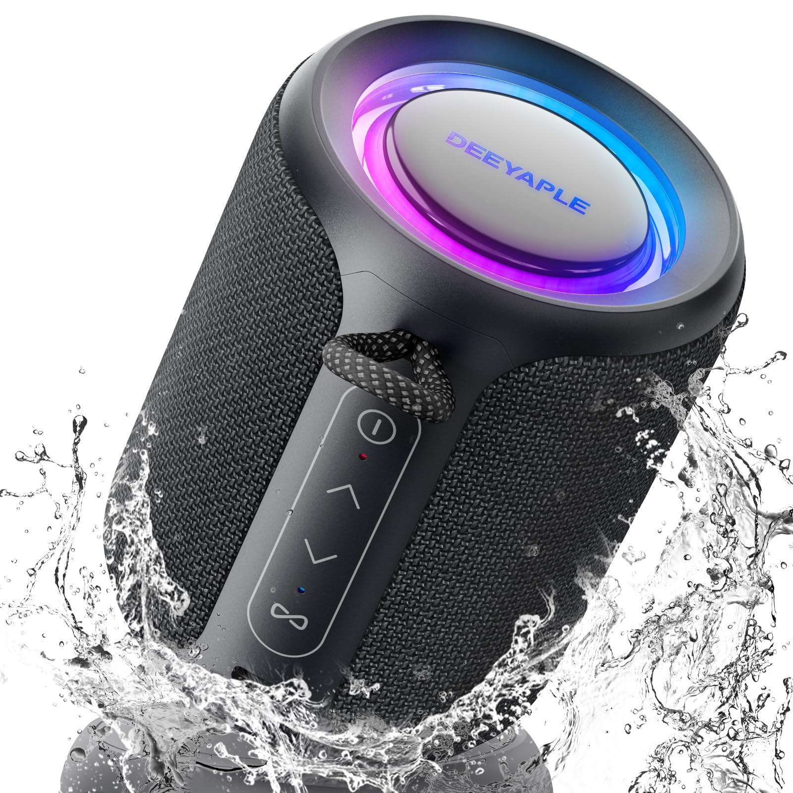 Bluetooth Speaker Wireless, Ip67 Waterproof & Dustproof Portable Speaker With Lights, 15W Loud Stereo Sound, 2500Mah Battery All