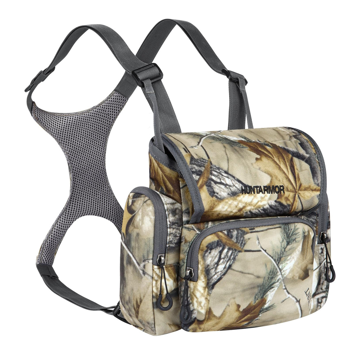 Huntarmor Binocular Harness Chest Pack: Hunting Bino Harness With Rangefinder Pouch & Binoculars, Binocular Pack For Hunting
