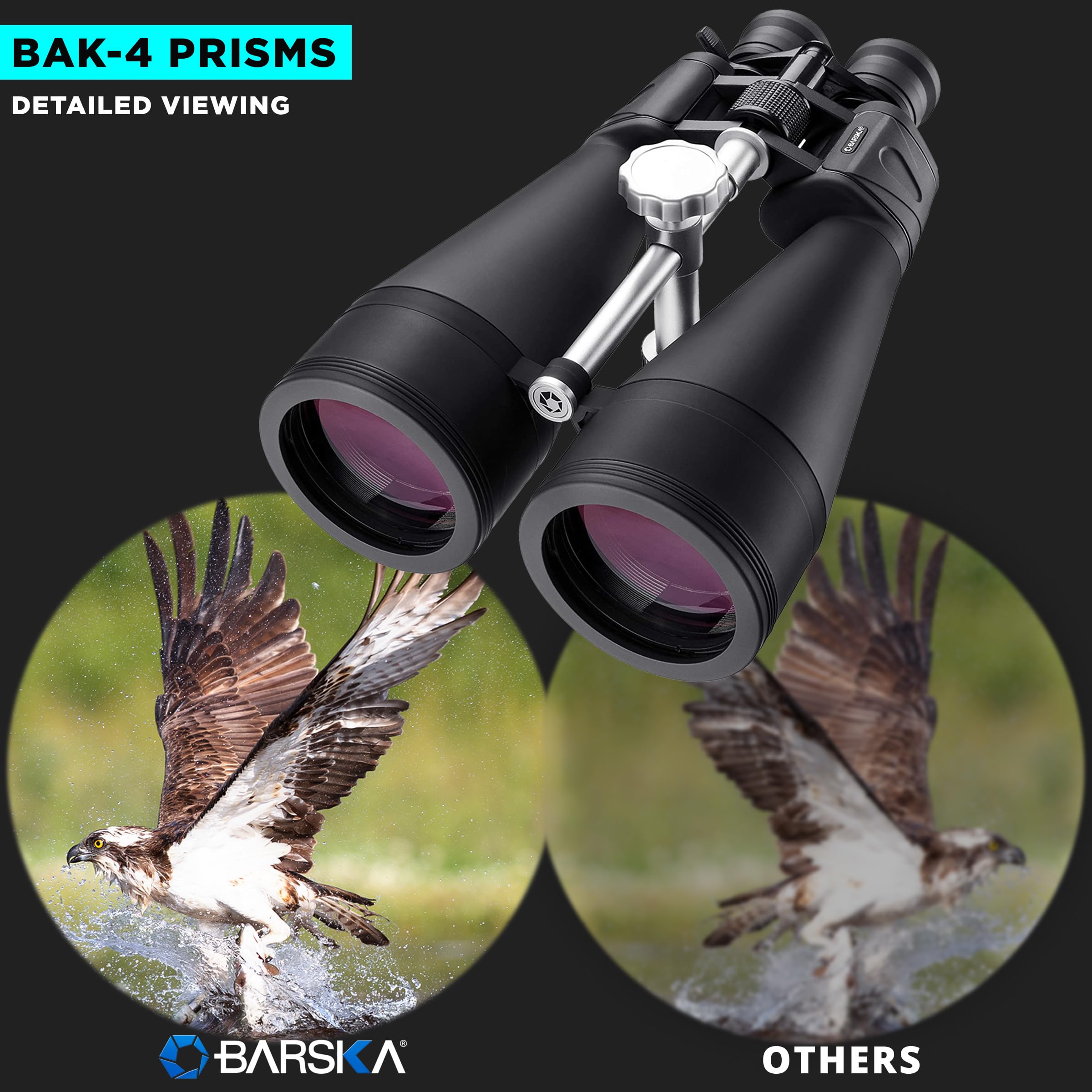 Barska Ab11184 Gladiator 20-140X80 Zoom Binoculars (Green Lens) Black