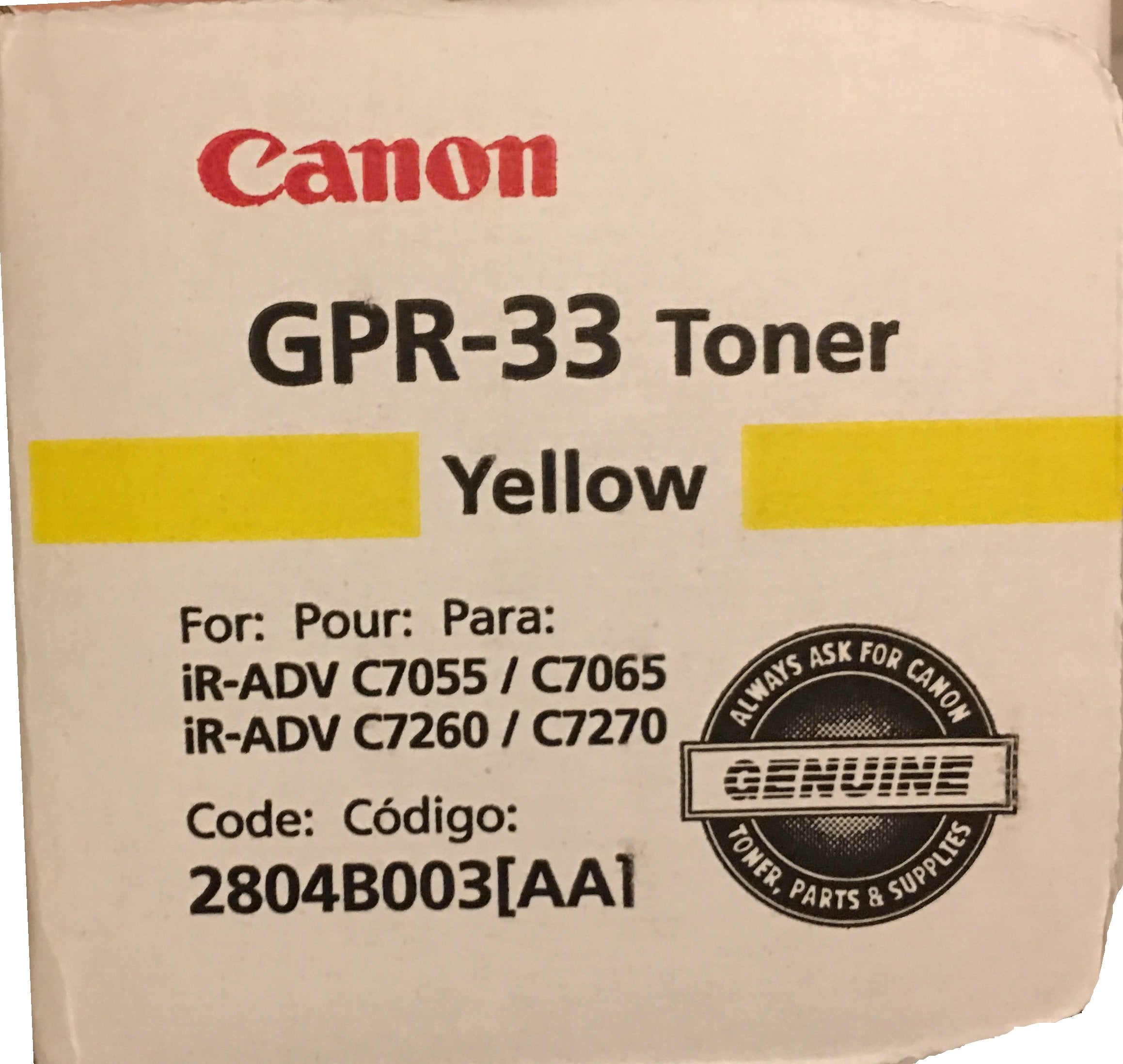 Canon 2803B003Aa 2803B003Aa (Gpr 32) Toner, Yellow