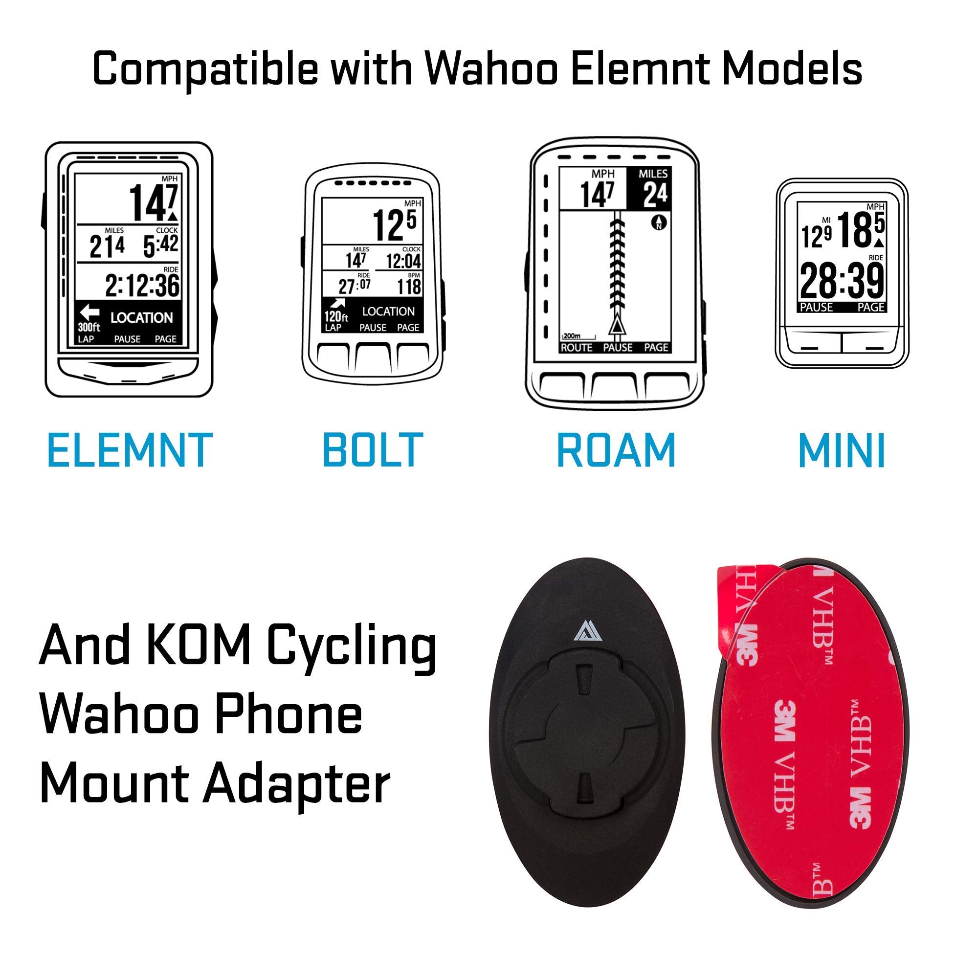 Wahoo Elemnt Roam & Elemnt Bolt Out Front Handlebar Mount From Kom Cycling   Bike Mount Designed For Wahoo Elemnt, Roam & Elemnt Bolt, & Elemnt Mini (Wahoo Element)