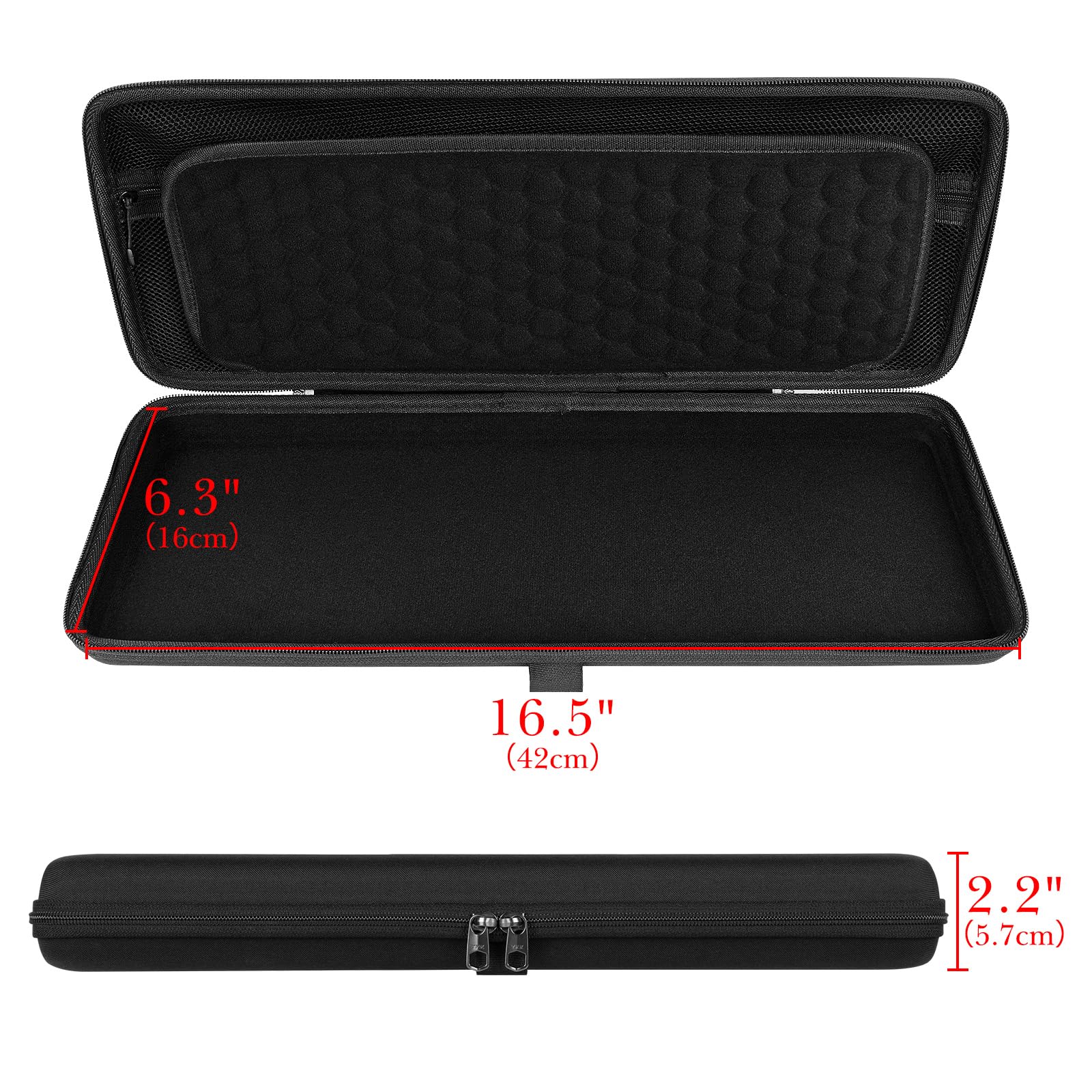 Linkidea Hard Travel Case For Compact 90%-96% Keyboard, Computer 100 Key Wireless/Wired Keyboard Carrying Protective Storage Box