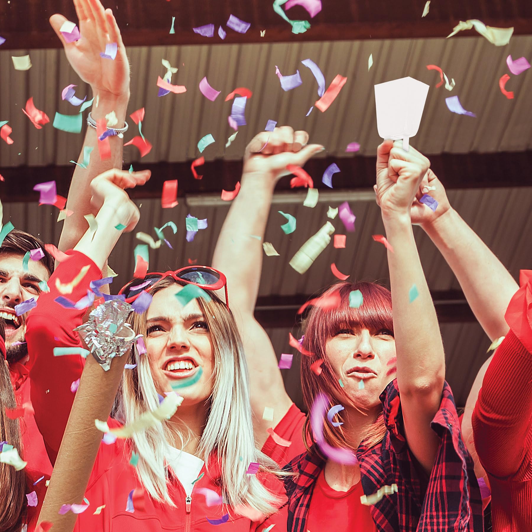 Beistle 12-Pack White Metal Cowbells, 4- Team Spirit Sports Noisemakers