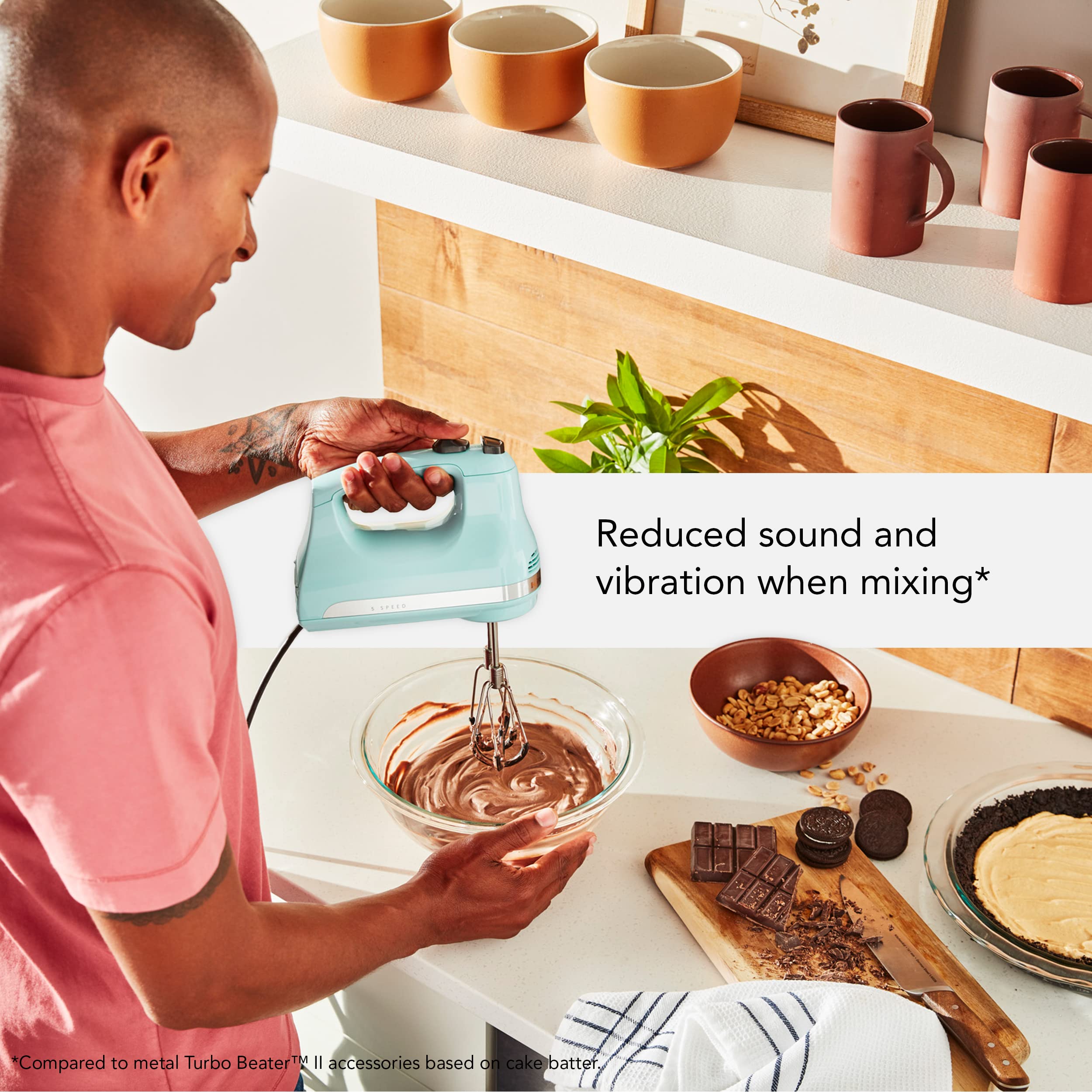 Kitchenaid Khmfeb2 Flex Edge Beater Accessory For Hand Mixer, One Size, Stainless Steel