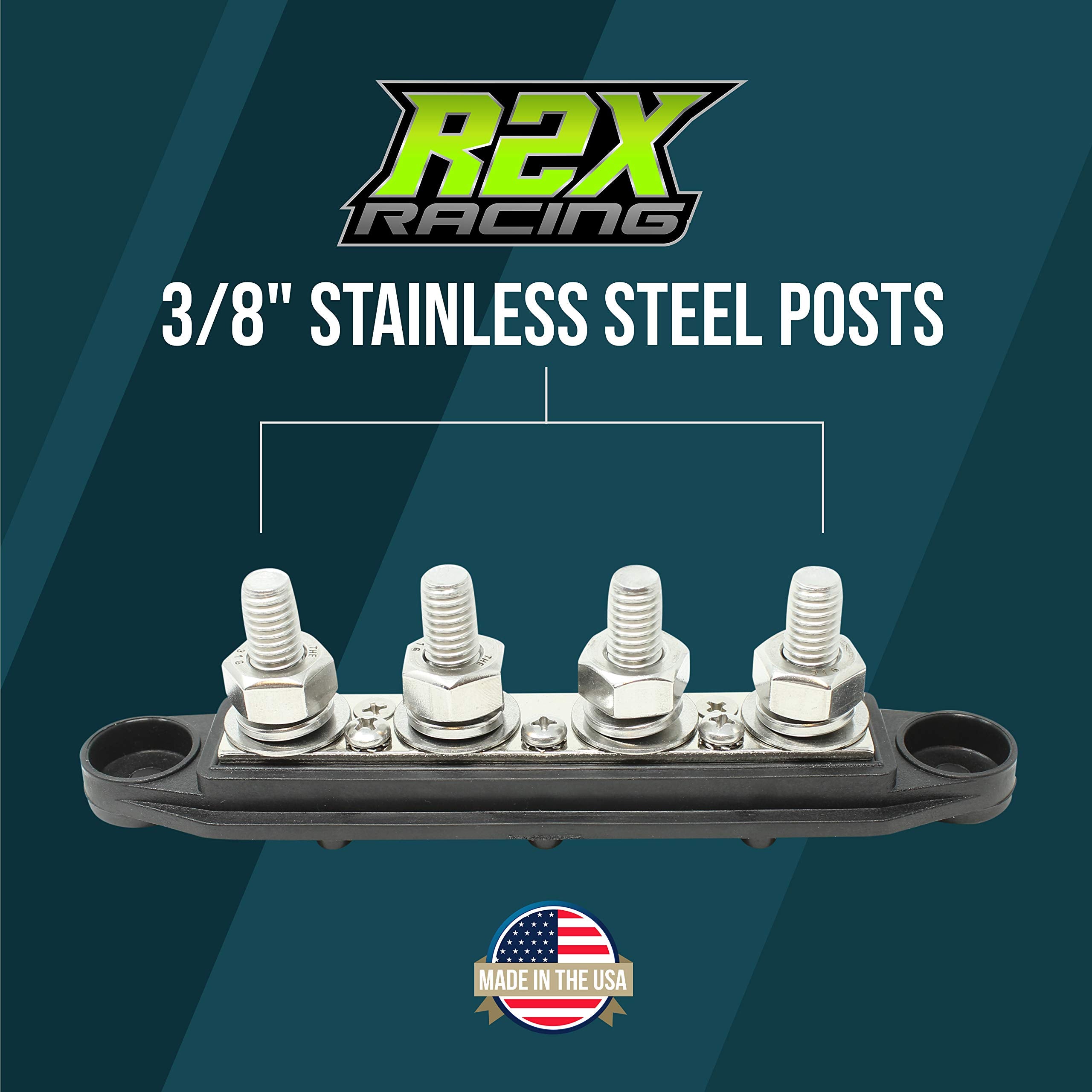 4 Post Power Distribution Block Bus Bar Pair With Cover   Made In The Usa   250 Amp Rating   Marine Bus Bar, Automotive, And Sol