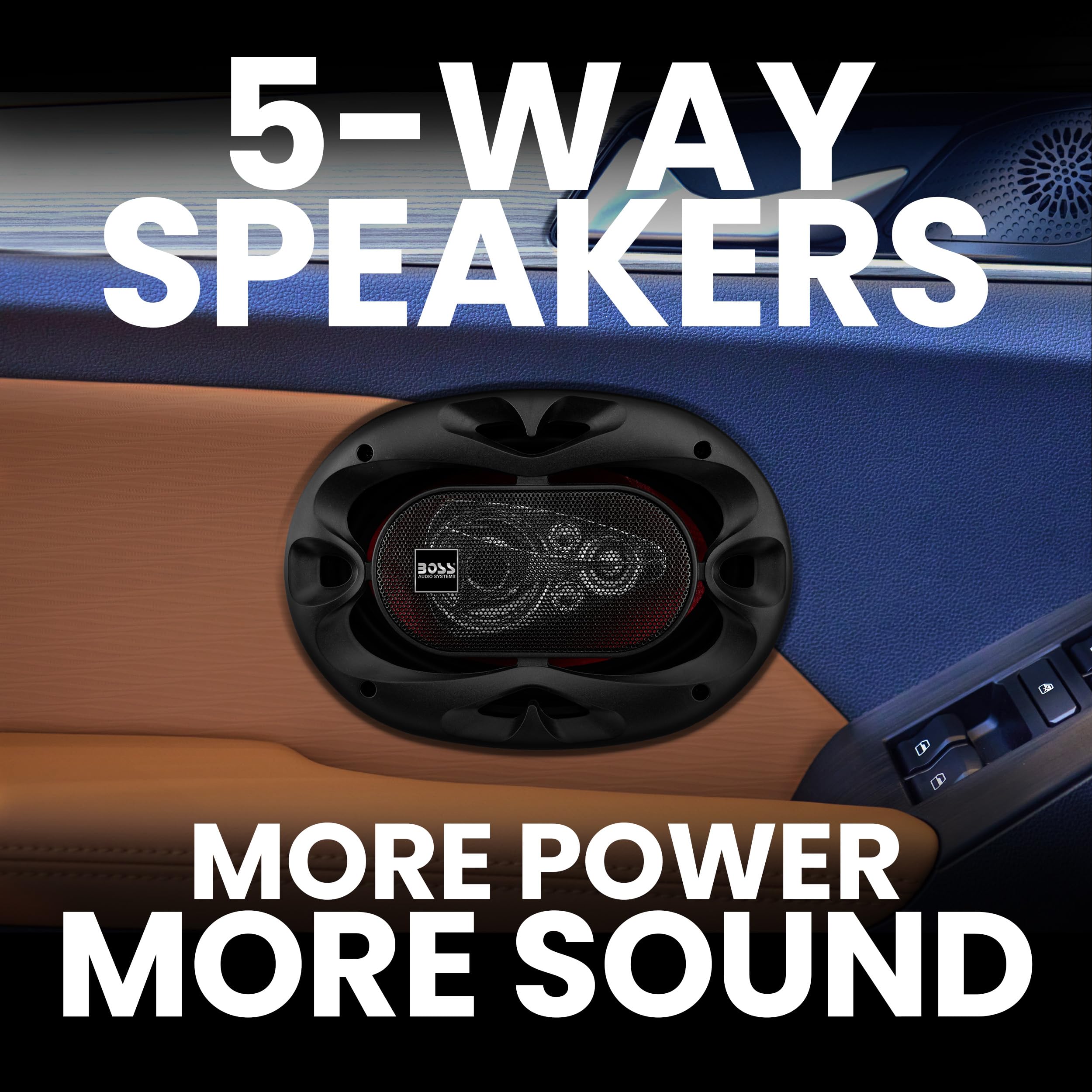 Boss 6X9 Speaker 5 Way Red Poly Injection Cone