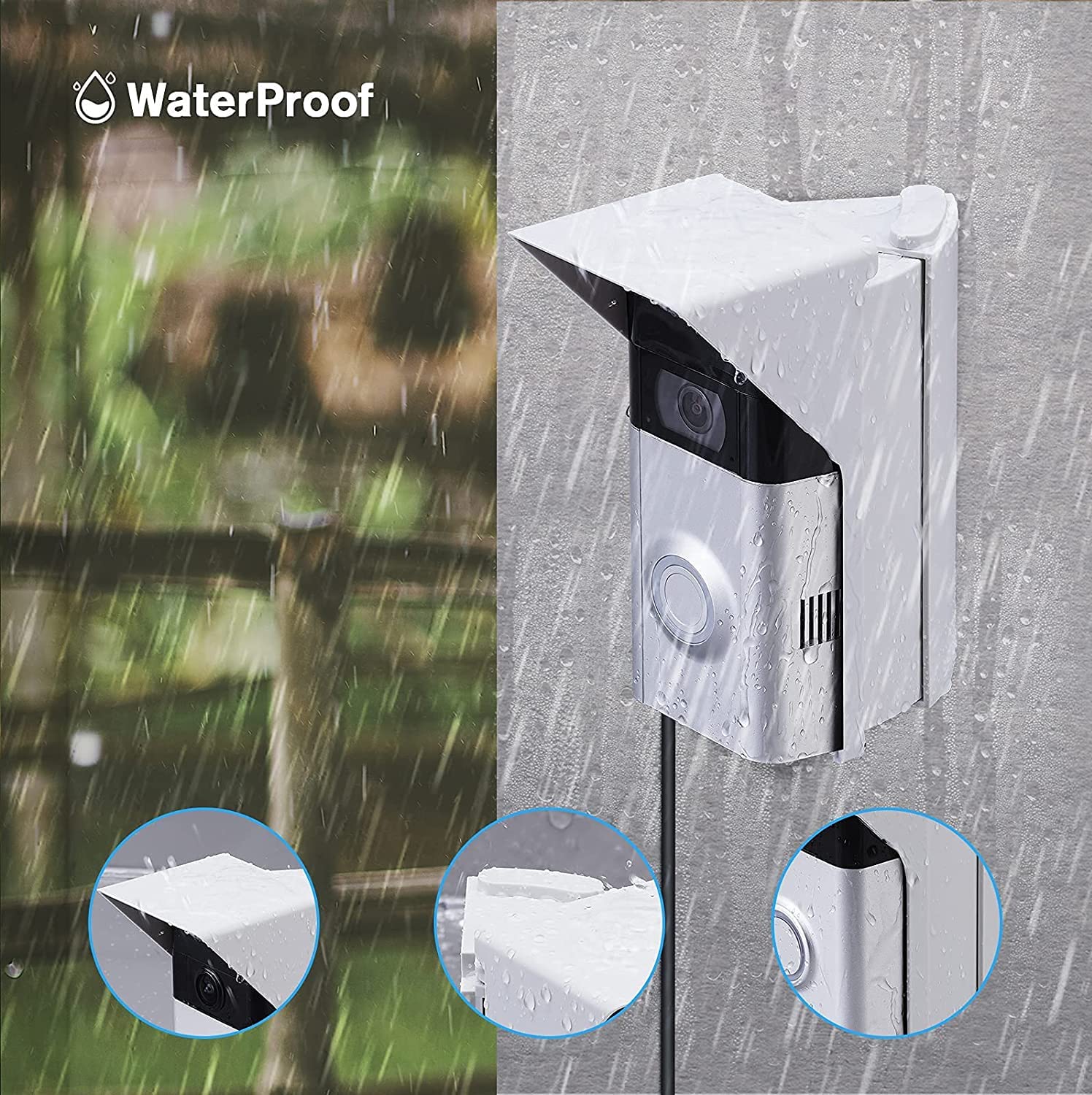 Olaike Waterproof Adjustable(30 To 60Degree)Angle Mount For Ring Video Doorbell 2Nd Gen2020 Release&Doorbell 2/3/4,Doorbell Brac