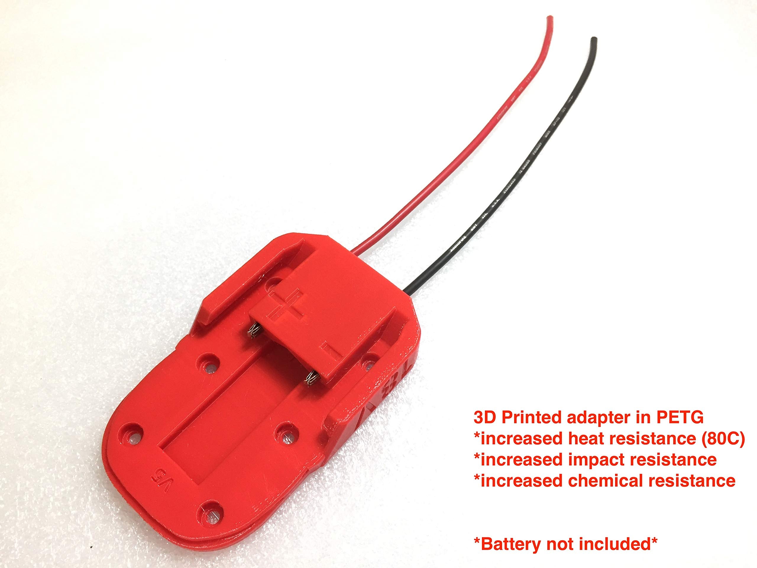 10Awg Red Adapter For Ridgid 18V Hyper Li Ion Battery Dock Power Connector Rigid