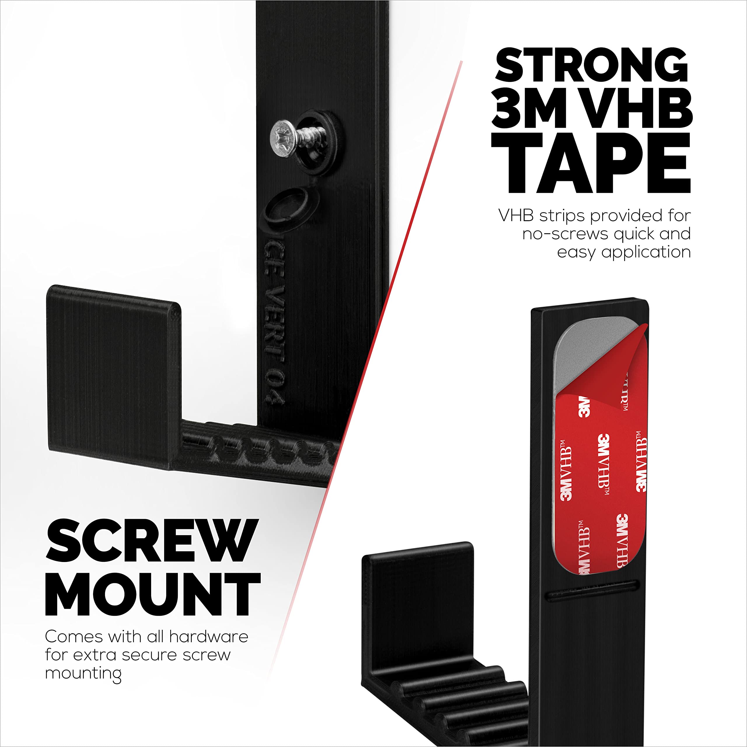 Brainwavz 2.5'' Cable Box Wall Mount Hanger Holder, Adhesive & Screw In, For Routers, Laptops, Modem, Mesh Wifi, Apple Tv, Netwo