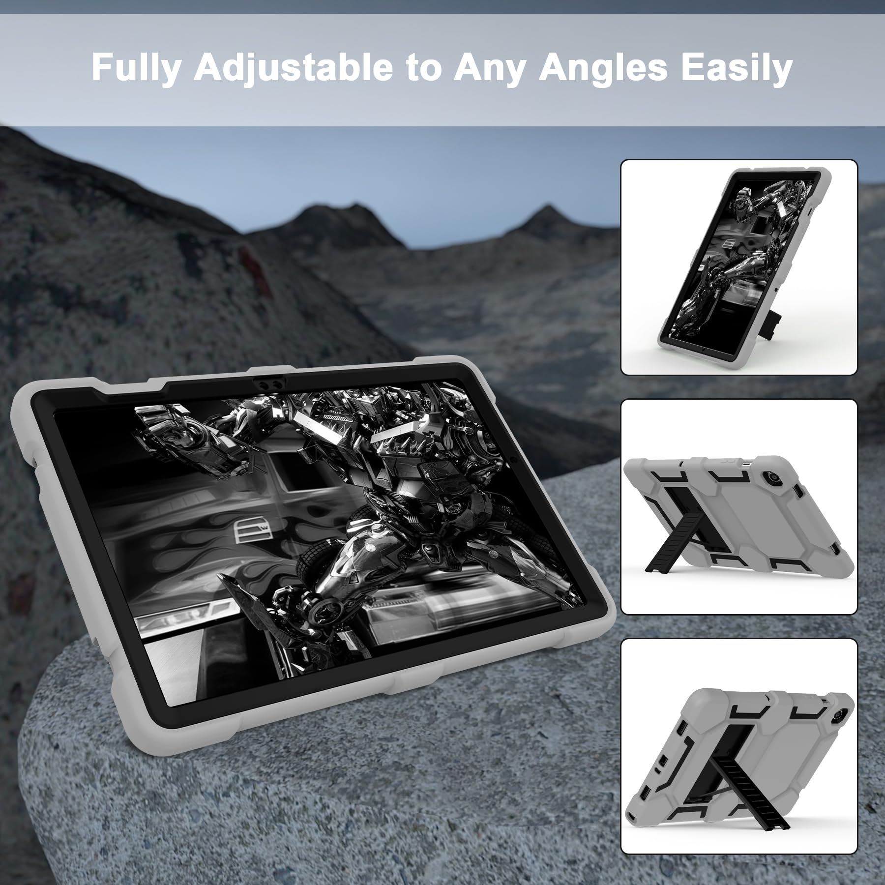 Ccmao Case For Samsung Galaxy Tab A9+ 11   (Sm X210/X216/X218), Heavy Duty Shockproof Hard Hybrid Three Layer Protective Cover W