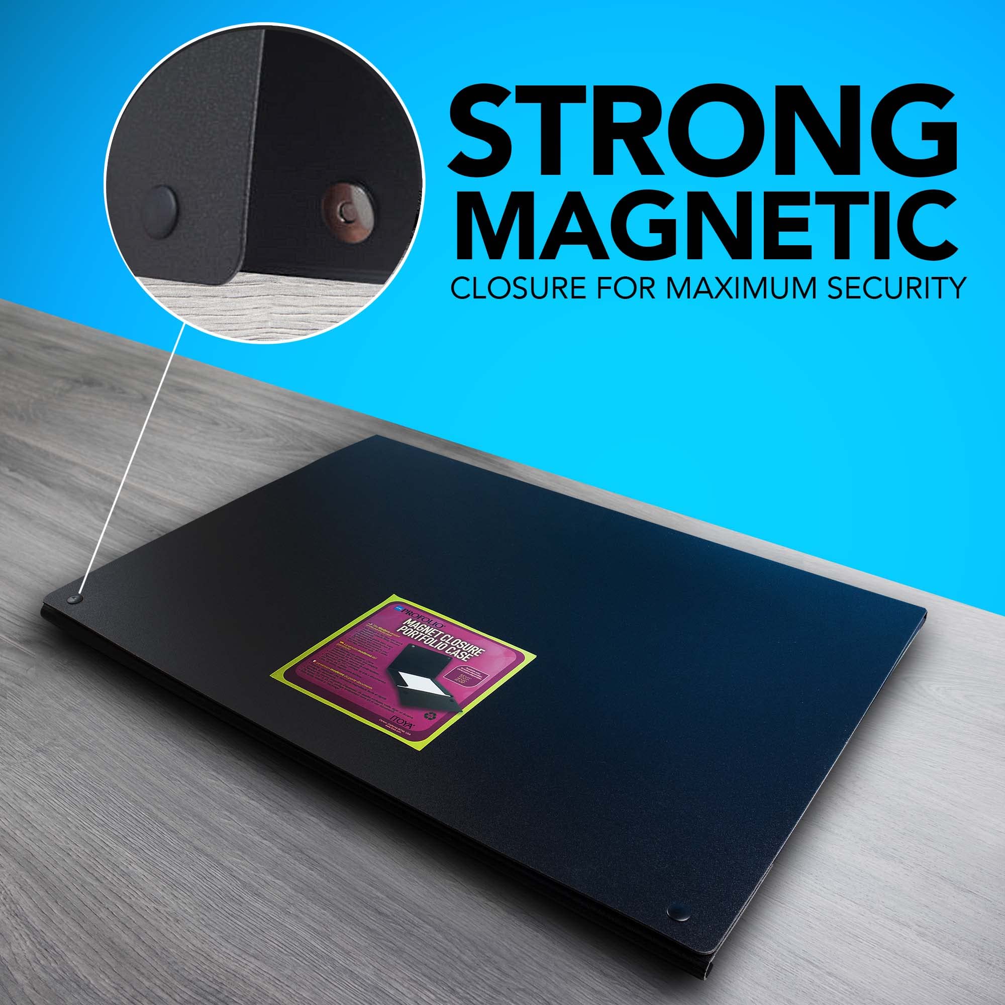 Itoya Profolio, Magnet Closure Portfolio Case, 18X24 Inches (Mg 1824Bk)