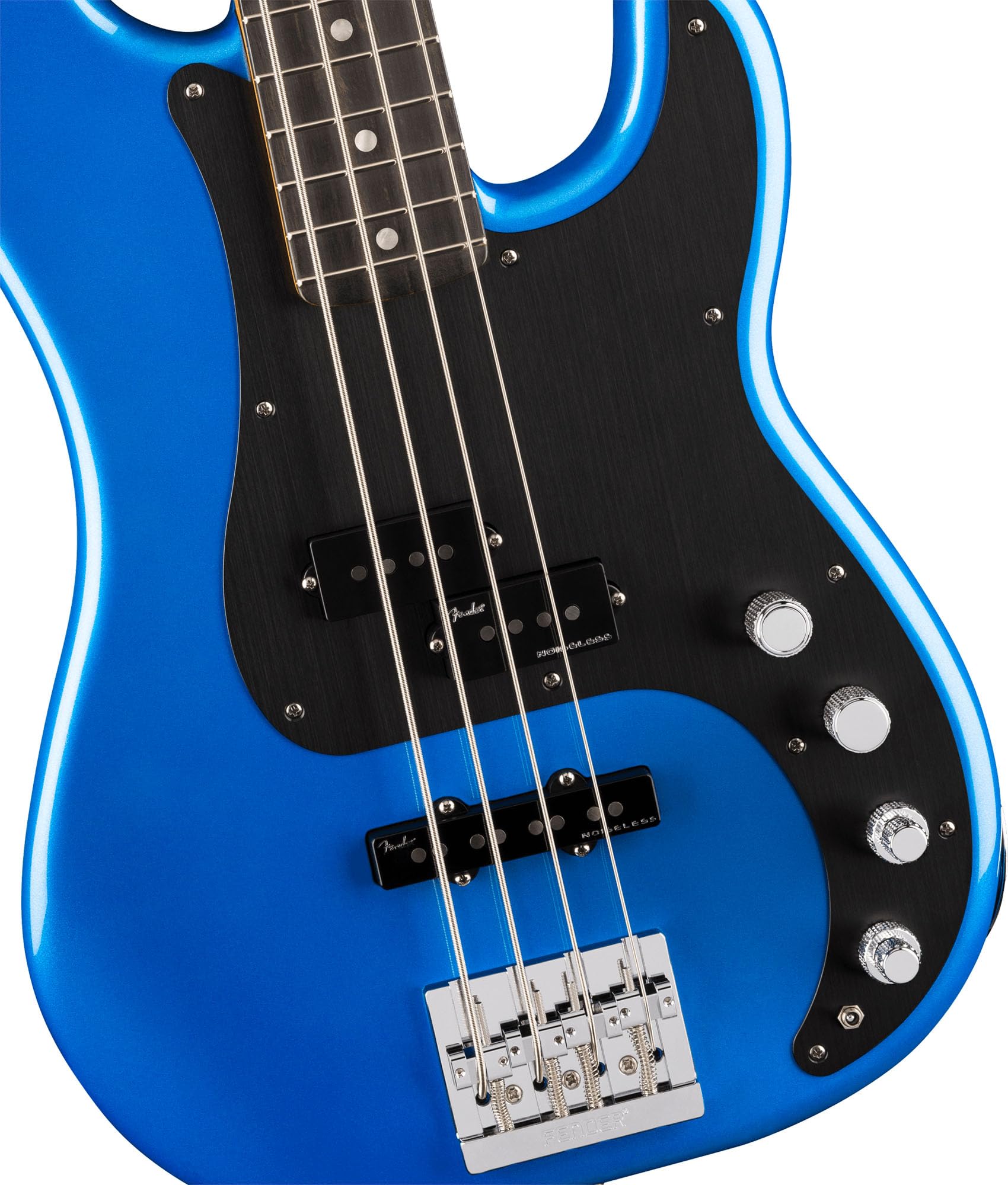 Fender American Ultra Ii Precision Bass - Noble Blue Bundle With Case, Strap, Cable, Hat, And Guitar Cleaning Kit