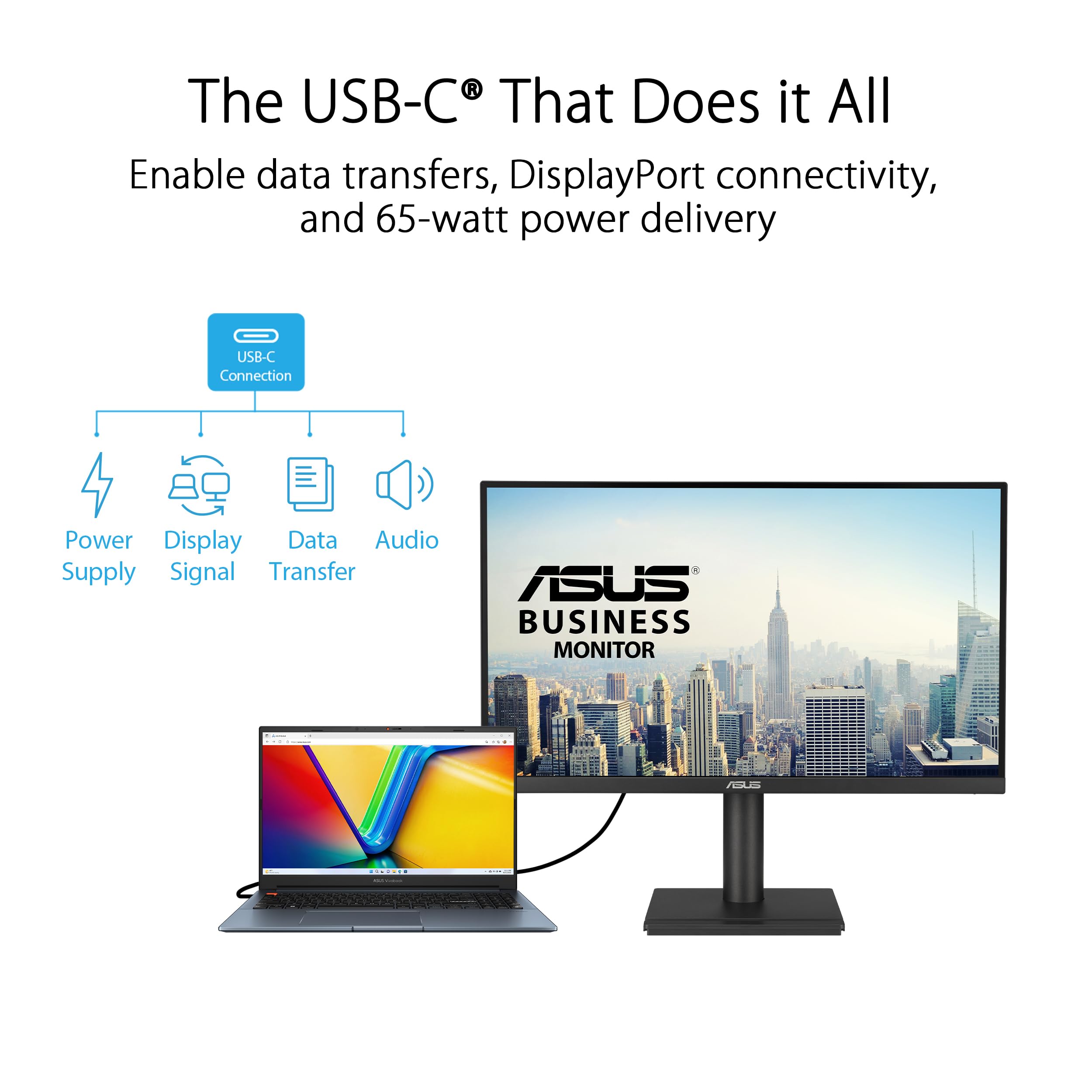 Asus 27    4K Business Monitor (Va27Ucps)   Uhd (3840 X 2160), Ips, 99% Srgb, Hdr 10, Usb C Pd65W, Usb Hub, Speakers, Eye Care,