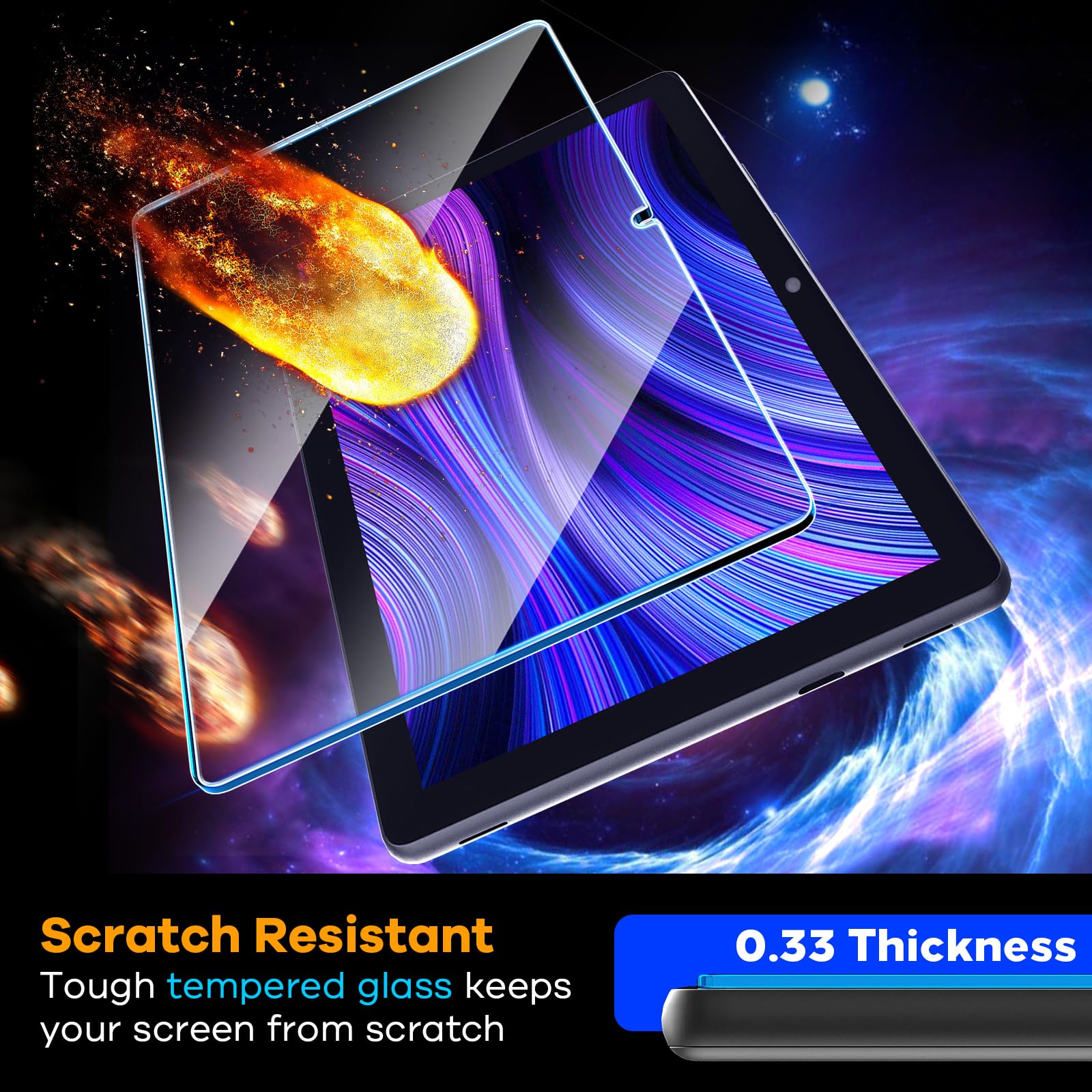 Aacl 2 Pack Tempered Glass For All New W10Y Fire Hd 10 Screen Protector 10.1Inch (2023/2021,13Th/11Th Gen), 9H Glass For W10Y Fire Hd 10 Tablet Screen Protector [Easy Installation][Anti Scratch]