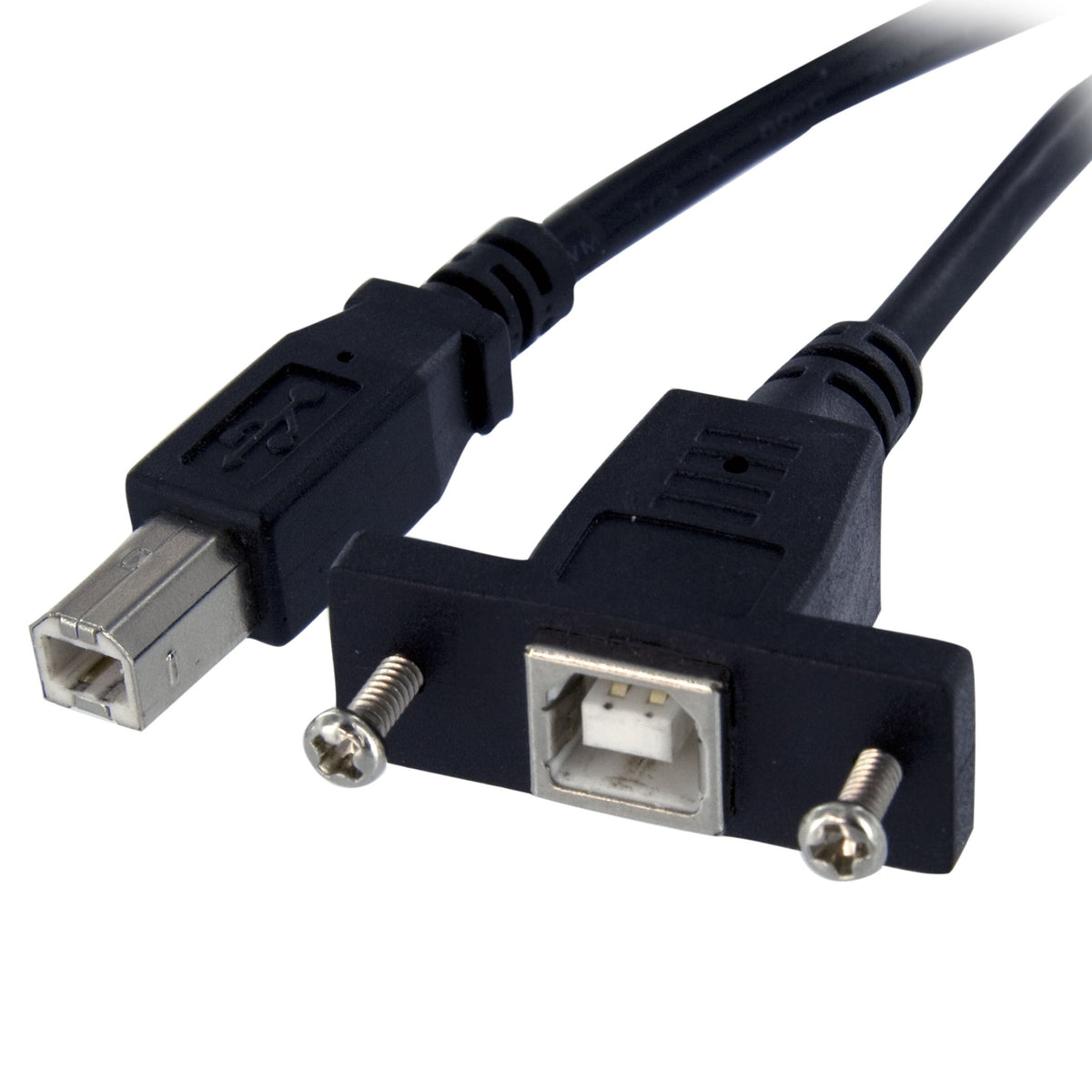 Startech.Com 3 Ft Panel Mount Usb Cable B To B   F/M   Panel Mount Usb Extension Usb B Female To Usb B Male Adapter Cable   Usb 