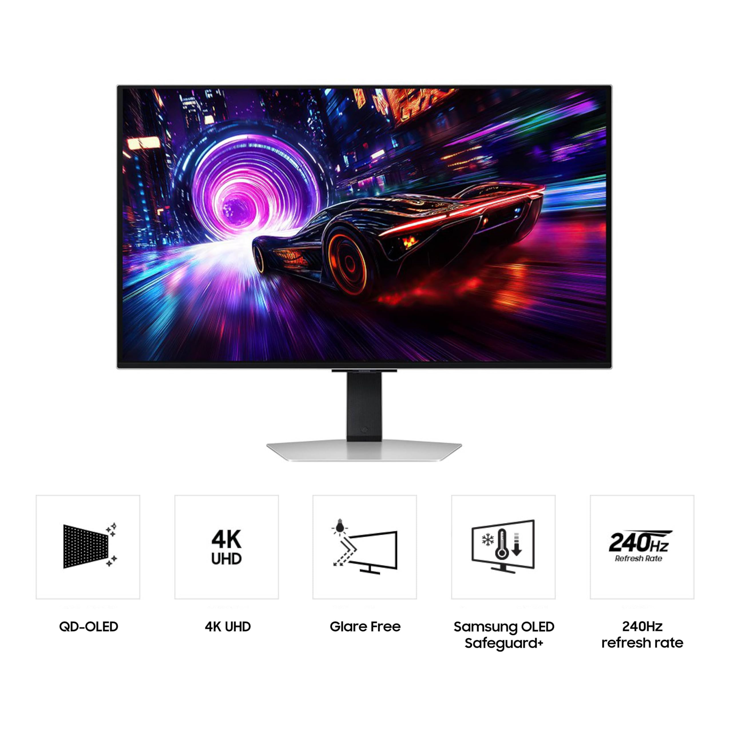 Samsung 32    Odyssey Qd-Oled G8 (G81Sf), 4K, 240Hz, Gaming Monitor, 0.03Ms Response Time, Displayhdr True Black 400, Amd Freesy