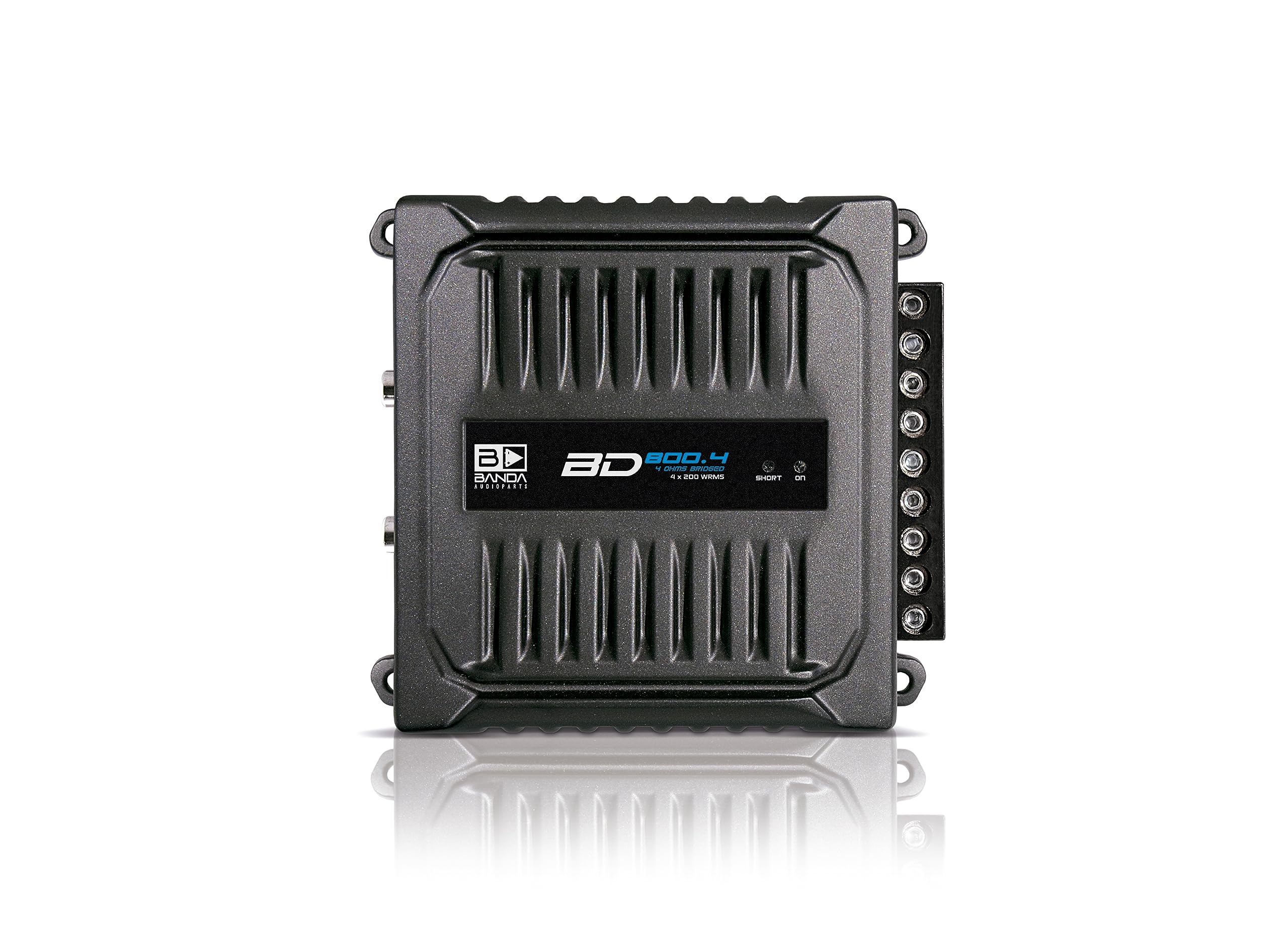 Banda Audioparts Bd800.42Ohm 800 Watts 4 Channel 2 Ohm Full Range Car Audio Amplfier 4 X 200 Watt Rms 4 Ohms Bridged   Black