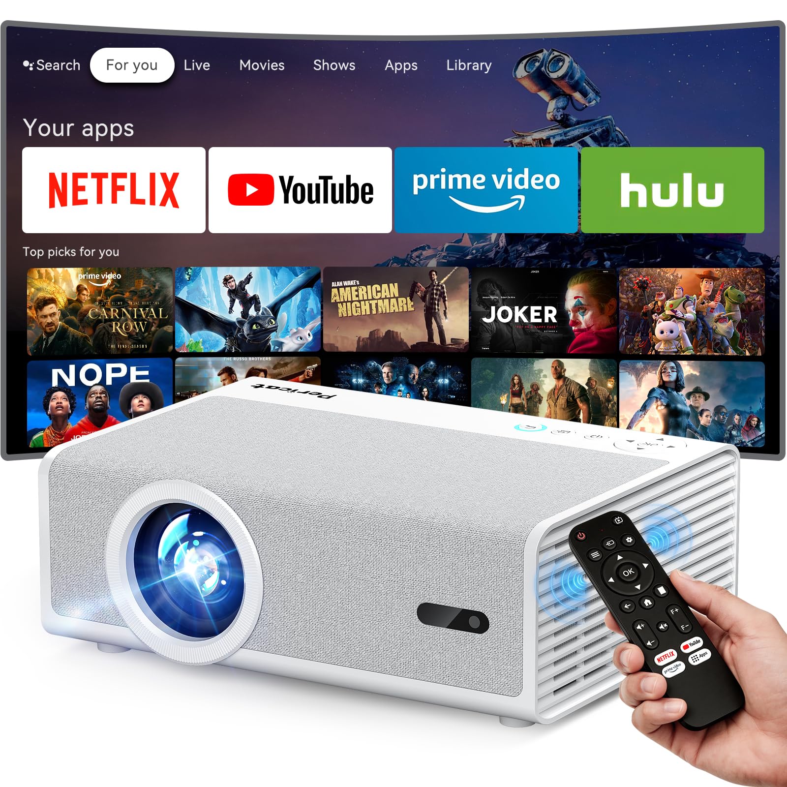 pericat ?Smart Projector with WiFi and Bluetooth